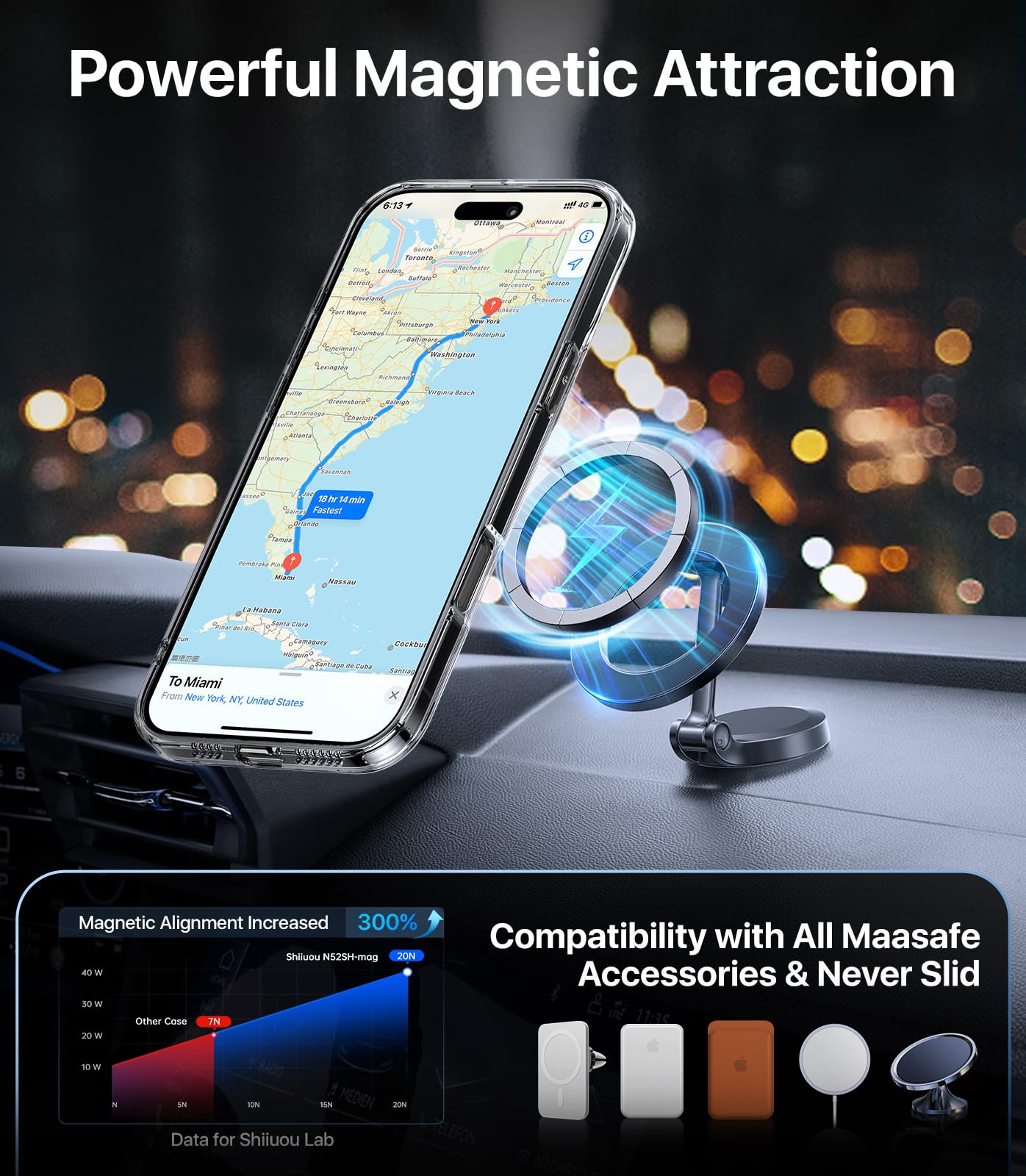 Shiiuou Strong Magnetic For Iphone 16 Pro Case Clear, Never Yellow[Compatible With Magsafe] [Military Grade Drop Protection]Skin