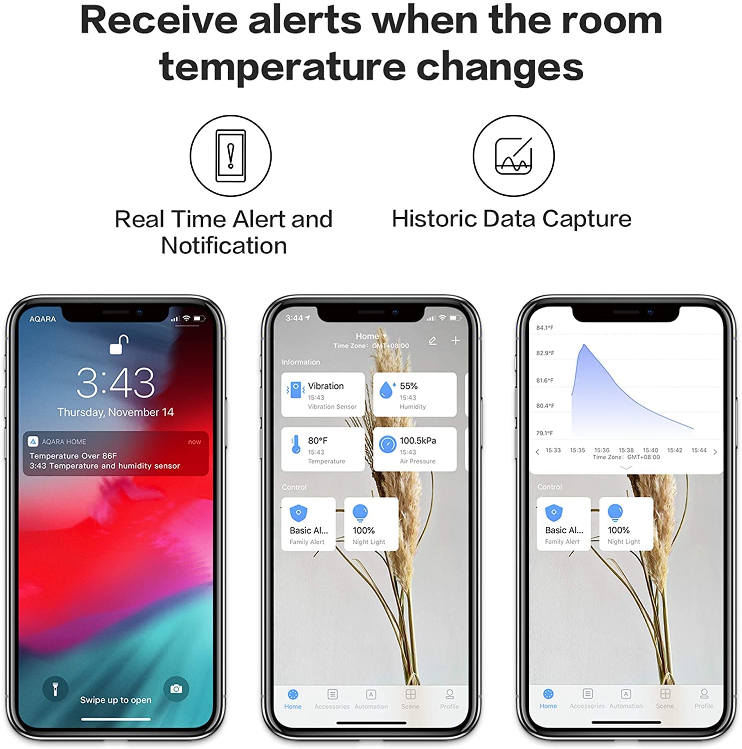 Aqara Temperature And Humidity Sensor  3 Pack, Requires Aqara Hub, Zigbee, For Smart Home Automation, Wireless Thermometer Hygro