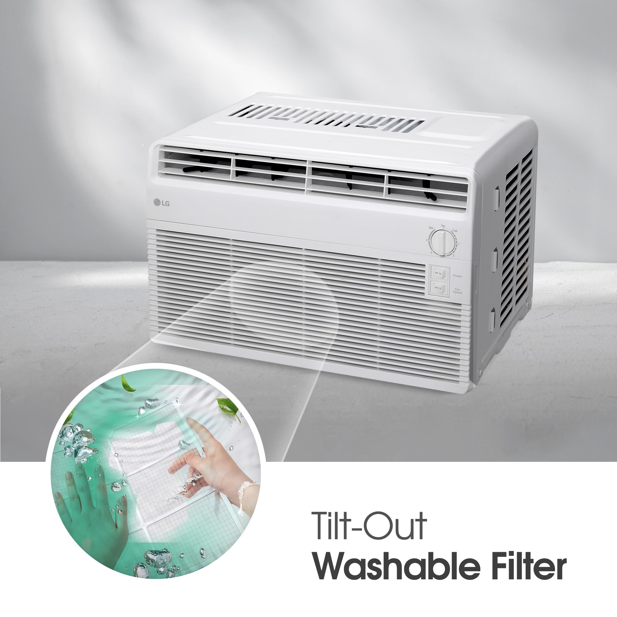 Lg Lw5024X Window Air Conditioner, For Small Room (150 Sq.Ft), Quiet Operation, 115V, 5,000 Btu, White
