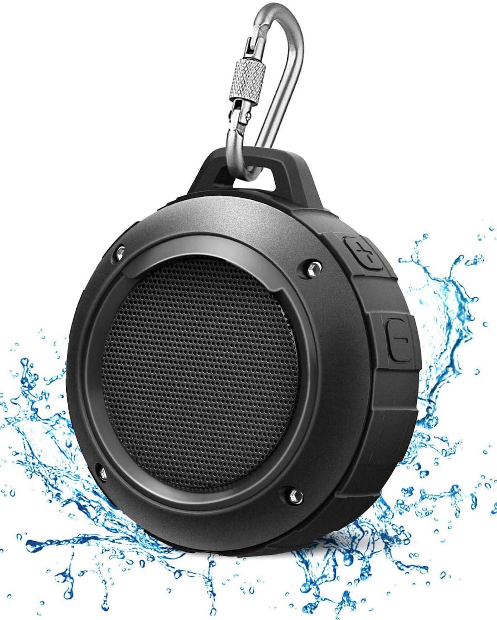Kunodi Outdoor Waterproof Bluetooth Speaker, Wireless Portable Mini Shower Travel Speaker With Subwoofer, Enhanced Bass, Built I