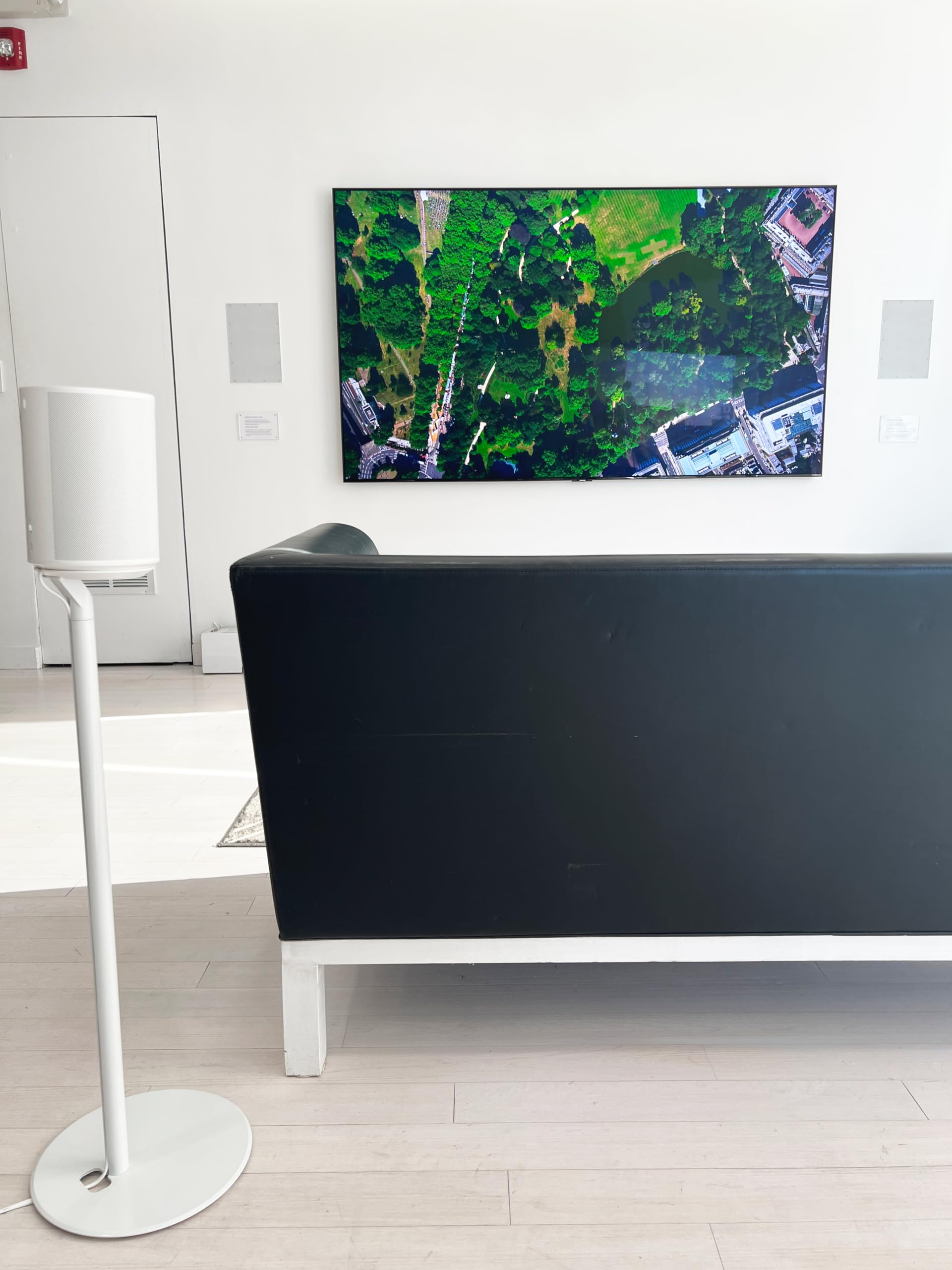 Ynvision.Design Fixed Height Floor Stand Compatible With Sonos Era 100 And Era 300   White 2 Pack (Pair)