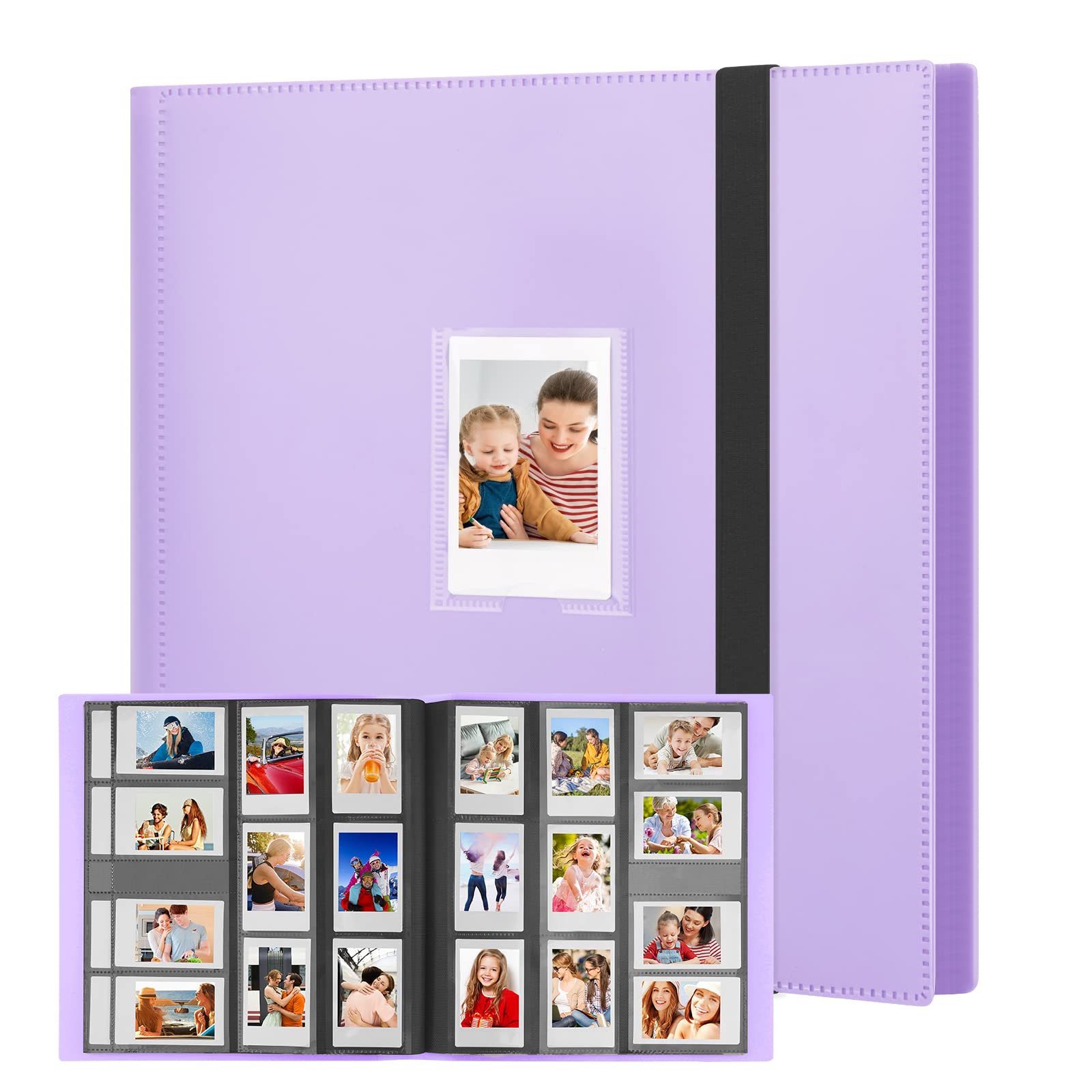 560 Pockets Photo Album For Fujifilm Instax Mini Camera, 2X3 Photo Album Book For Fujifilm Instax Mini 1112 9 Evo 90 70 40 8 7 Liplay Instant Camera (Purple)