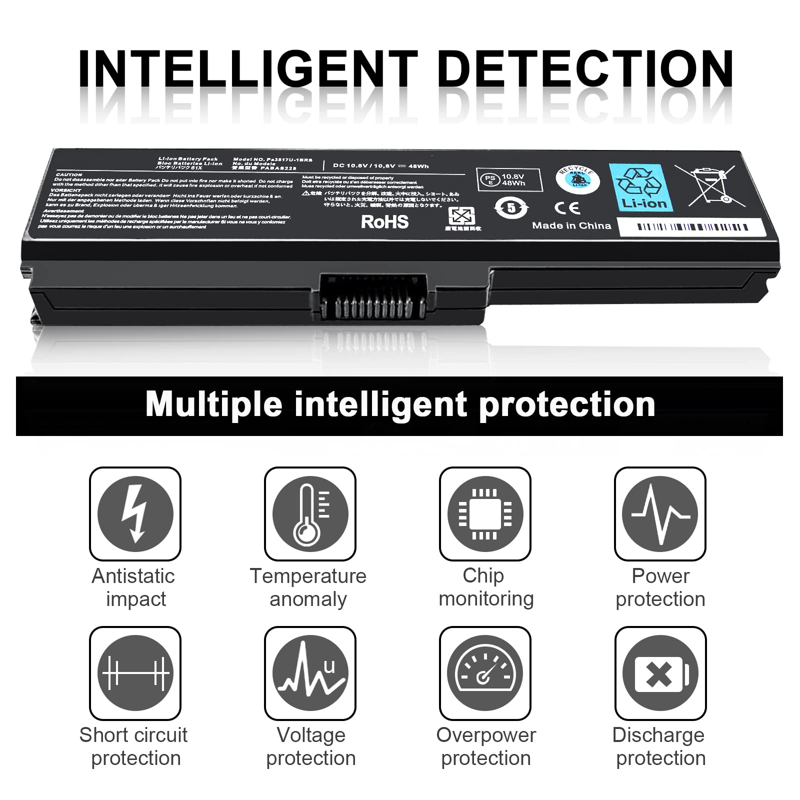 New Replacement Pa3817U 1Brs Battery For Toshiba Satellite C655 C675 C675D L645 L645D L655 L655D L675 L675D L745 L755 L755D P745