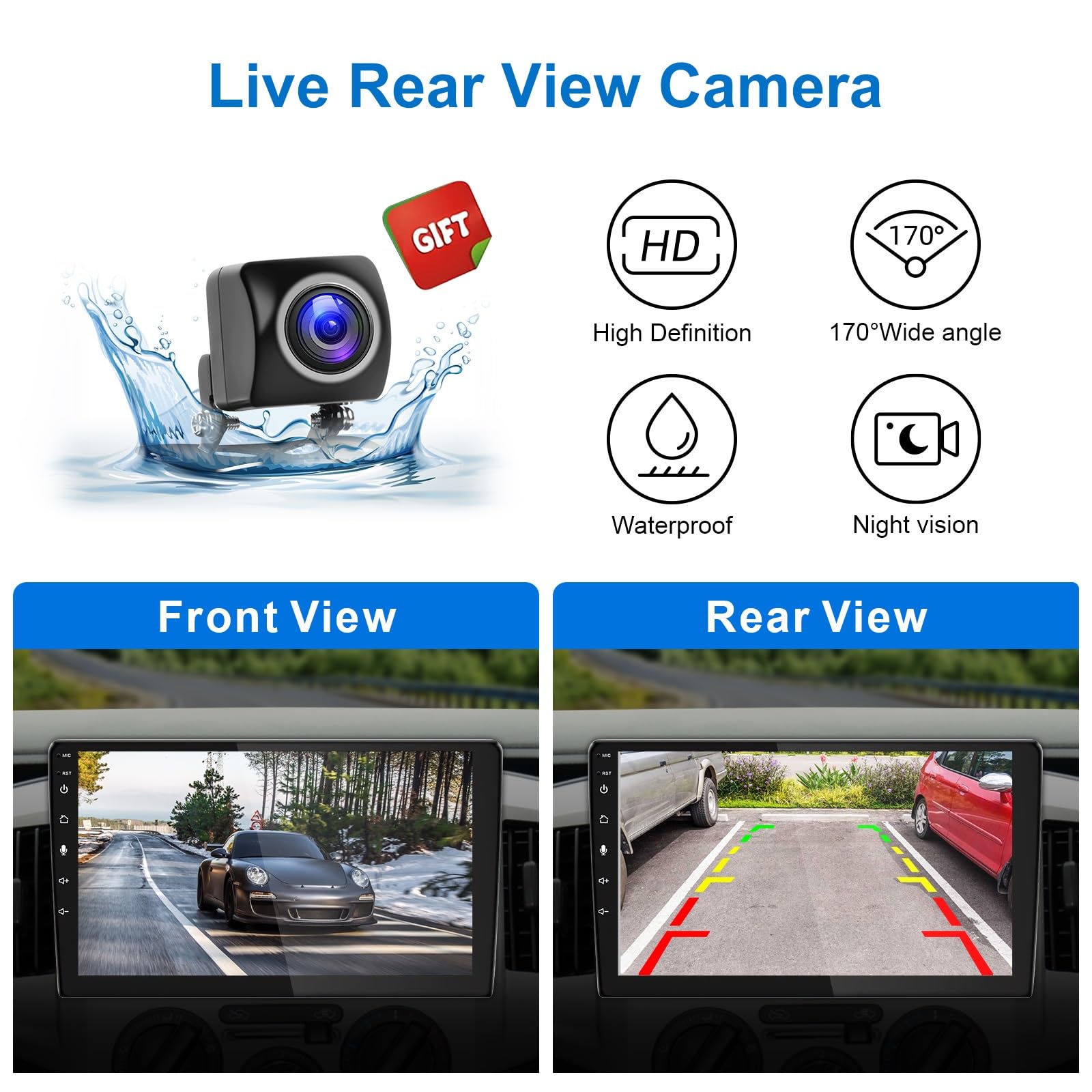 10 Inch Double Din Touchscreen Car Stereo   Detachable Floating Qled Car Radio With Apple Wireless Carplay, Android Auto, Blueto