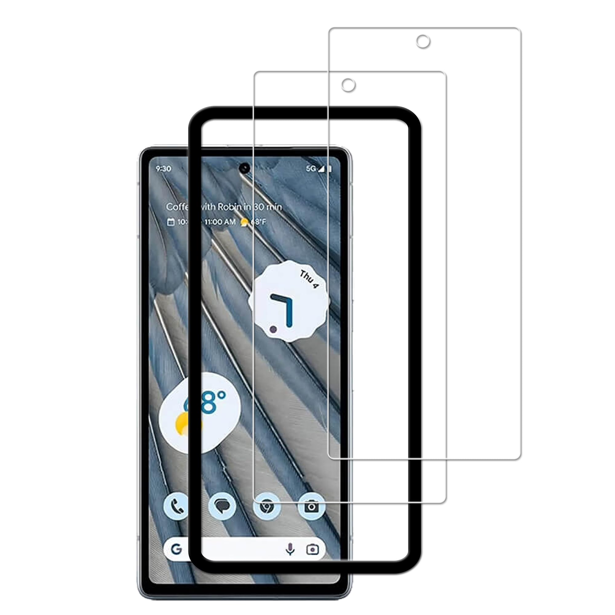 Hkkais Easy Alignment Frame Designed For Google Pixel 7A 5G Tempered Glass Screen Protector 2 Pack