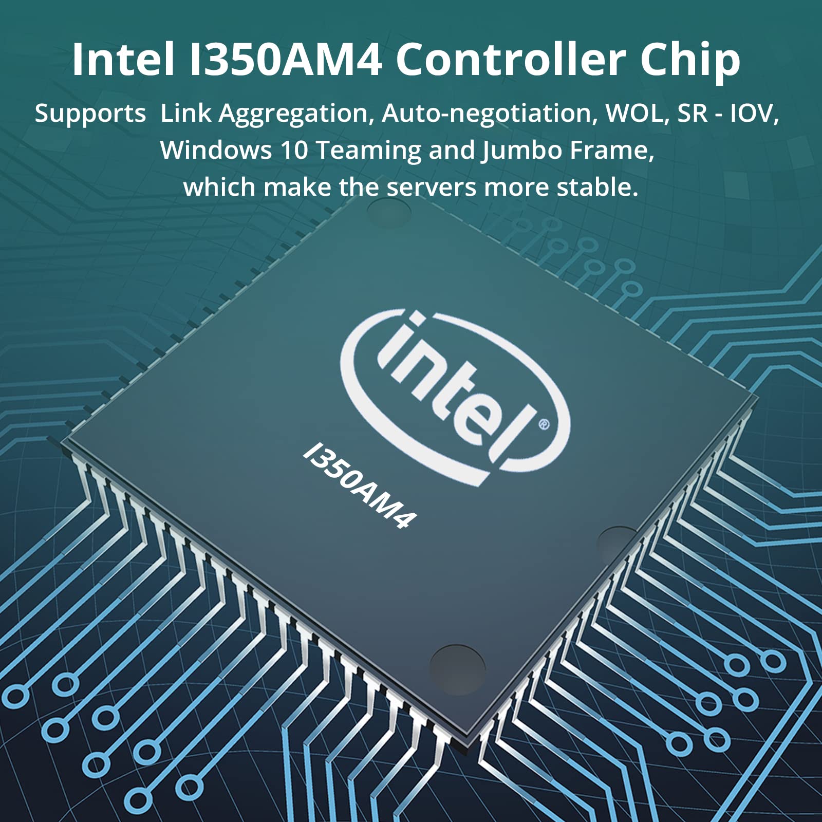 4 Port Gigabit Nic For Intel I350 T4 With Low Profile, Gigabit Ethernet Network Adapter Card With Intel I350 Am4 Controller, Sup