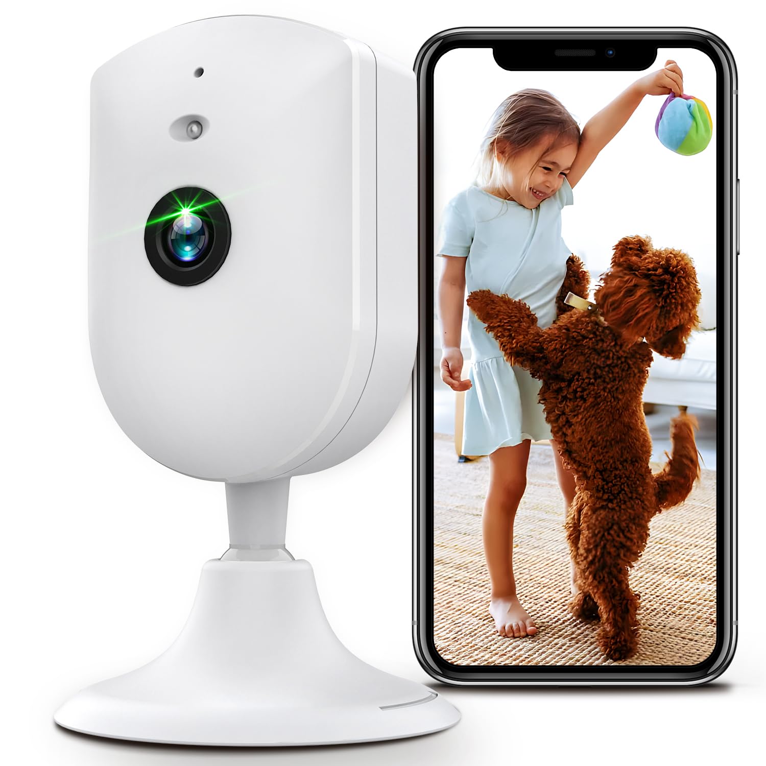 Vimtag Indoor 2.5K/4Mp Hd Wifi Camera For Home Security/Pet/Dog/Cat/Baby With Phone App, Ai Human/Sound/Motion Detection, Night