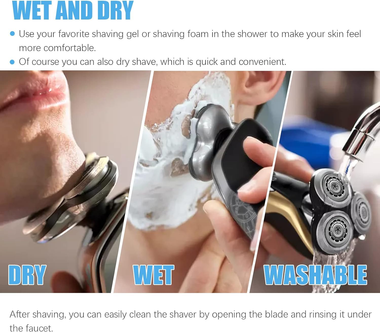 Sh60 Replacement Heads Compatible With Philips Norelco Series 6000 Replacement Blades, For Norelco 6000 Replacement Heads For Ph