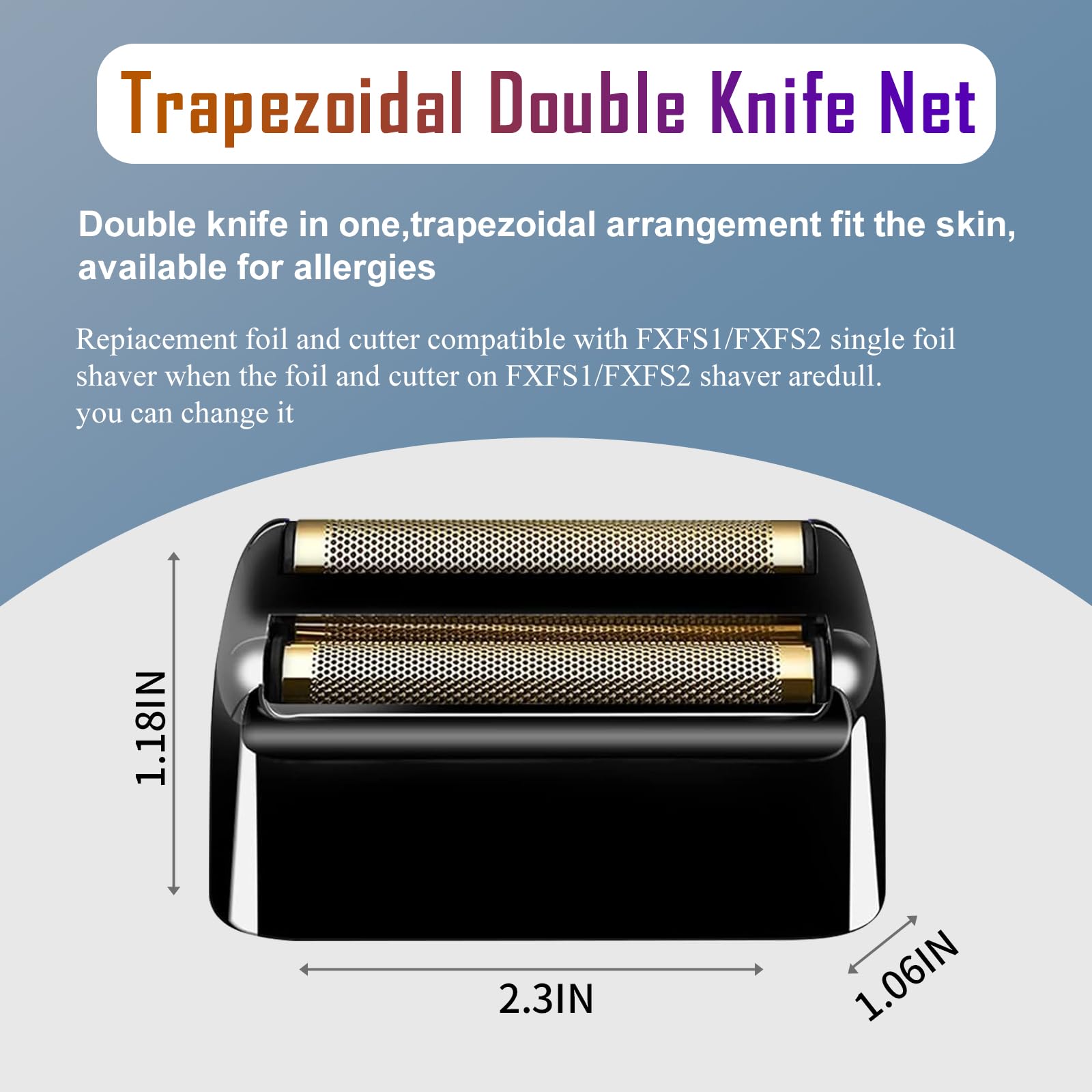 2Pack Shaver Replacement Foil And Cutters Compatible With Babylisspro Double Fxfs2 Metal Shaver Foil Replacement (Black 2Pcs)