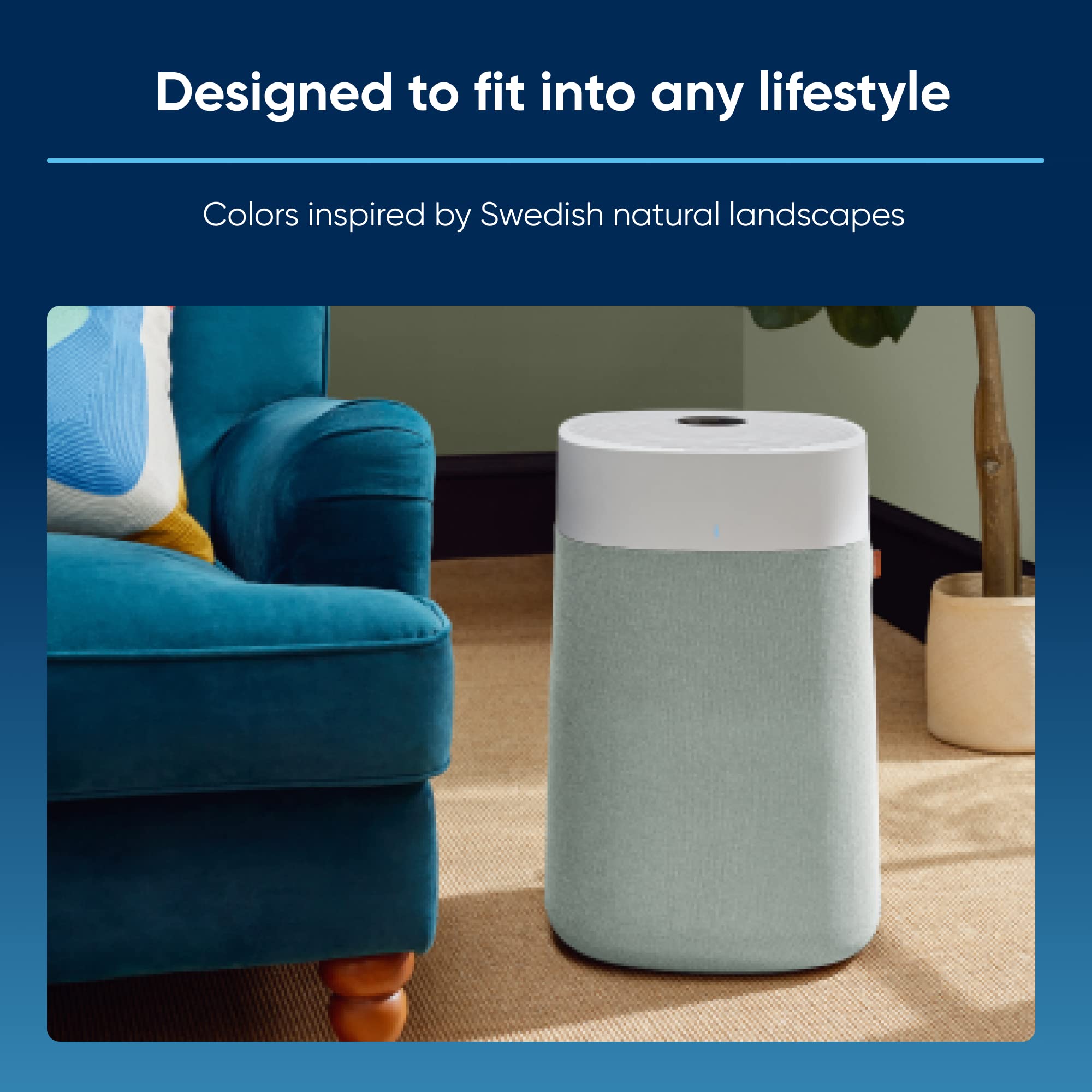 Blueair Genuine Pre Filter Blue Pure 211I Max Air Purifier, Washable Fabric, Moss Green Medium
