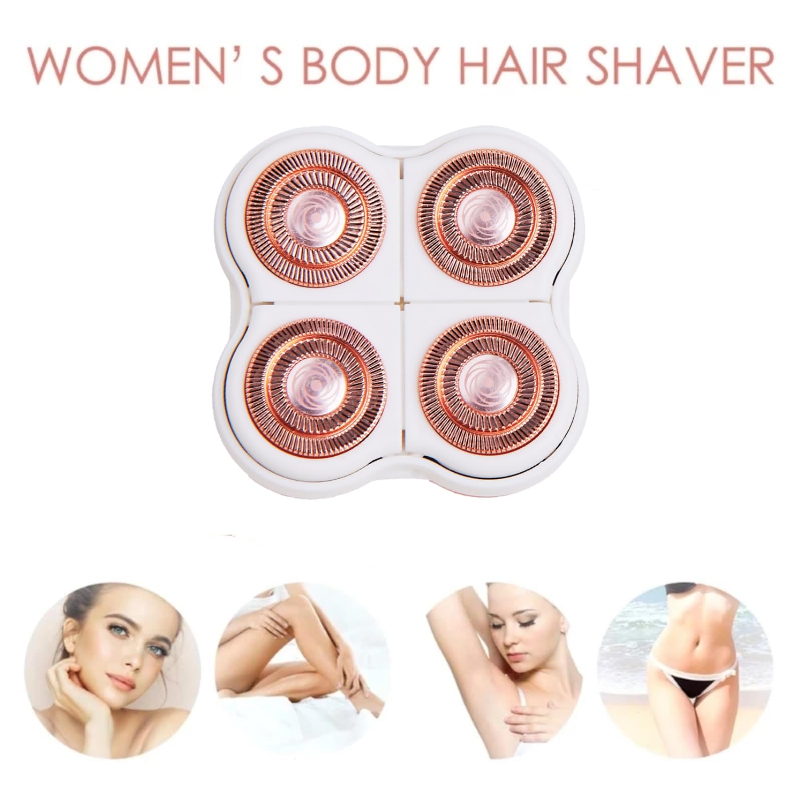 Legs Shaver Replacement Heads For Finishing Touch Flawless Women'S Electric Leg Hair Remover Razor Blades Rose Gold