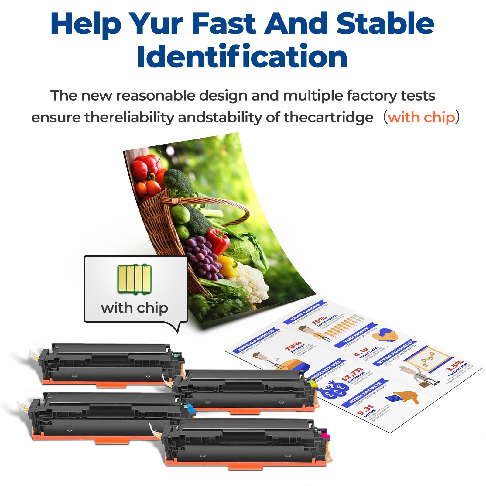 206X Toner Cartridges 4 Pack High Yield Pro Mfp M283Fdw M283Cdw,Compatible For Hp 206X 206A Hp206A Hp206X Toner Cartridges Set(W