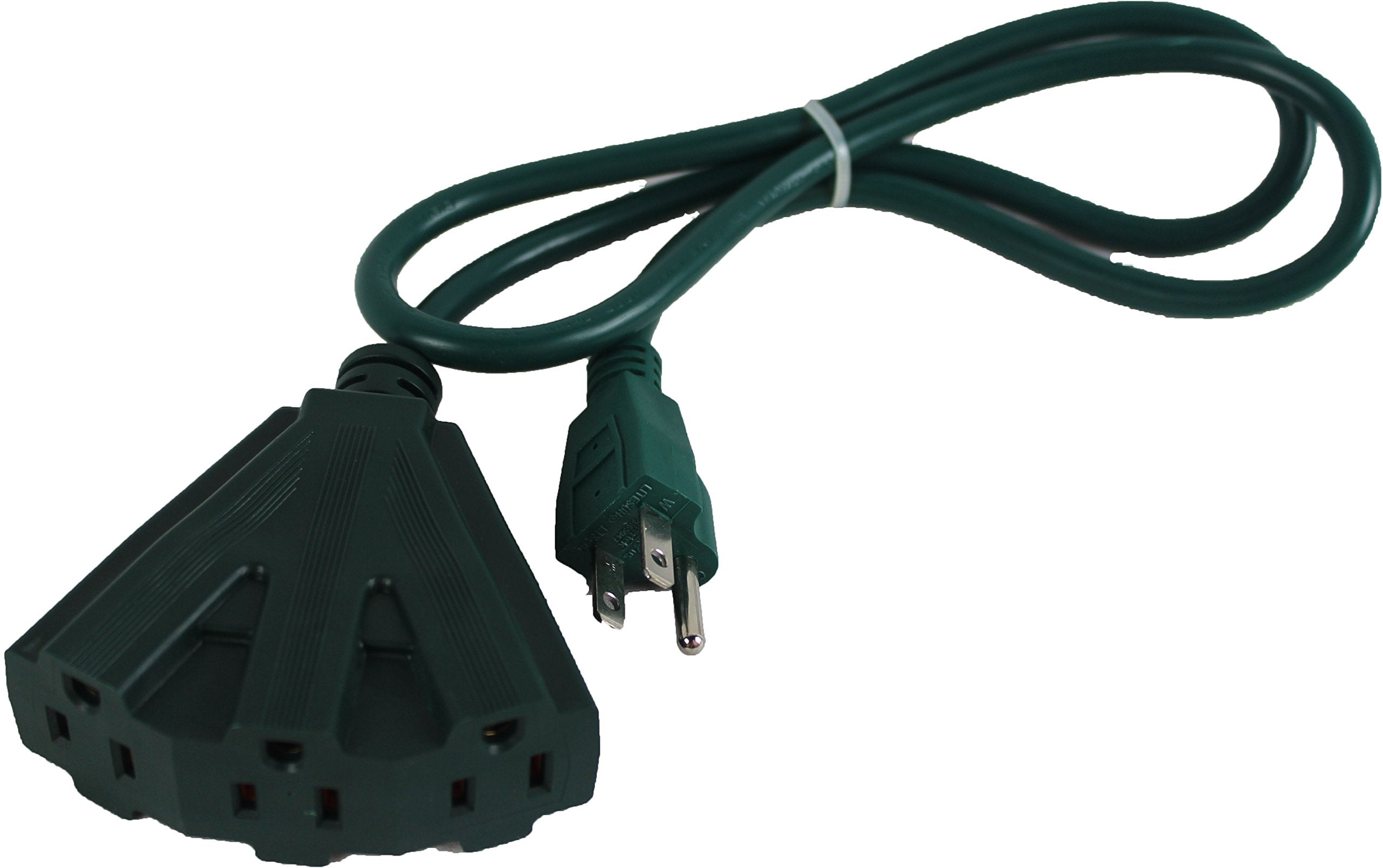 Maxworks 80697 Heavy Duty Indoor/Outdoor Triple Tap 3 Ft. Extension Cord  16 Awg/3C Etl Approved