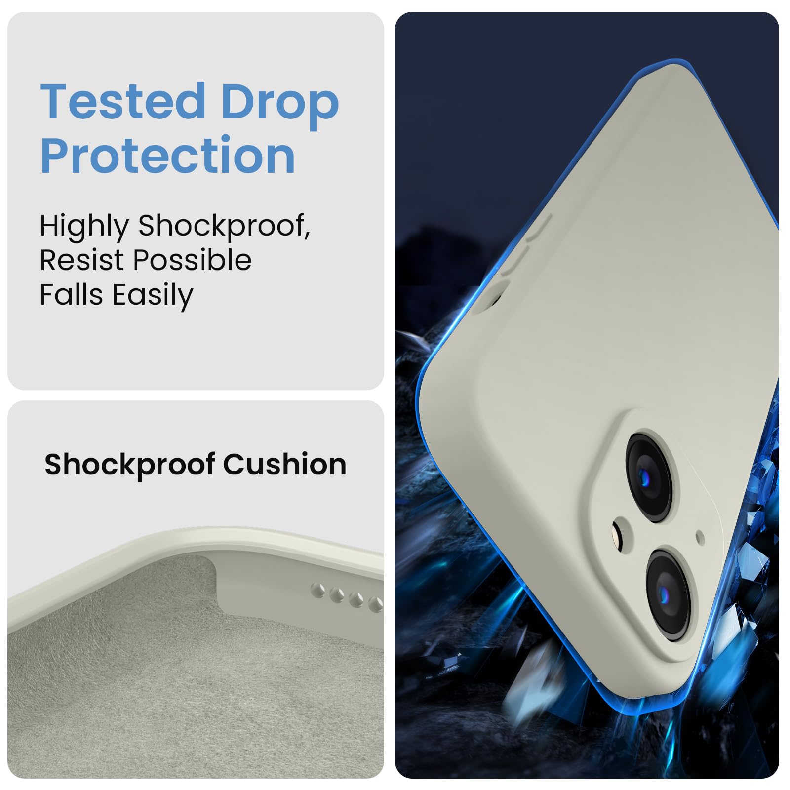 Firenova Designed For Iphone 15 Case, Silicone Upgraded [Camera Protection] Phone Case With [2 Screen Protectors], Soft Anti Scr