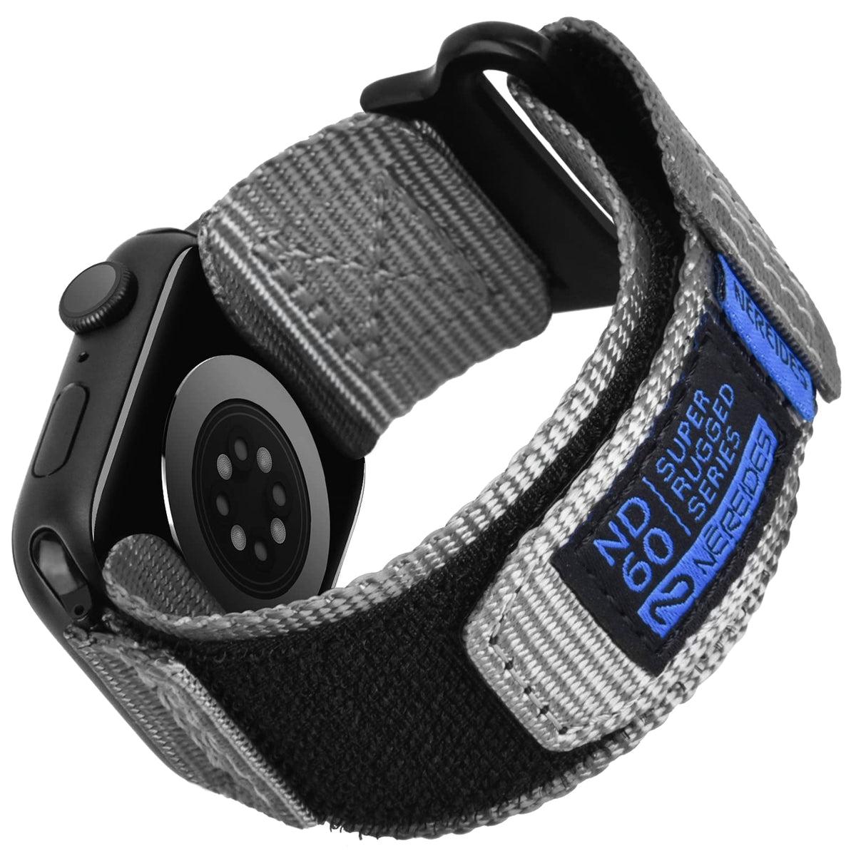 Nereides Compatible With Apple Watch Band Series 8/7/6/5/4/3/2/1/Se, Nylon Sports Strap With Woven Design For 42Mm/44Mm/45Mm 38Mm/40Mm/41Mm (42Mm/44Mm/45Mm L, Grey)