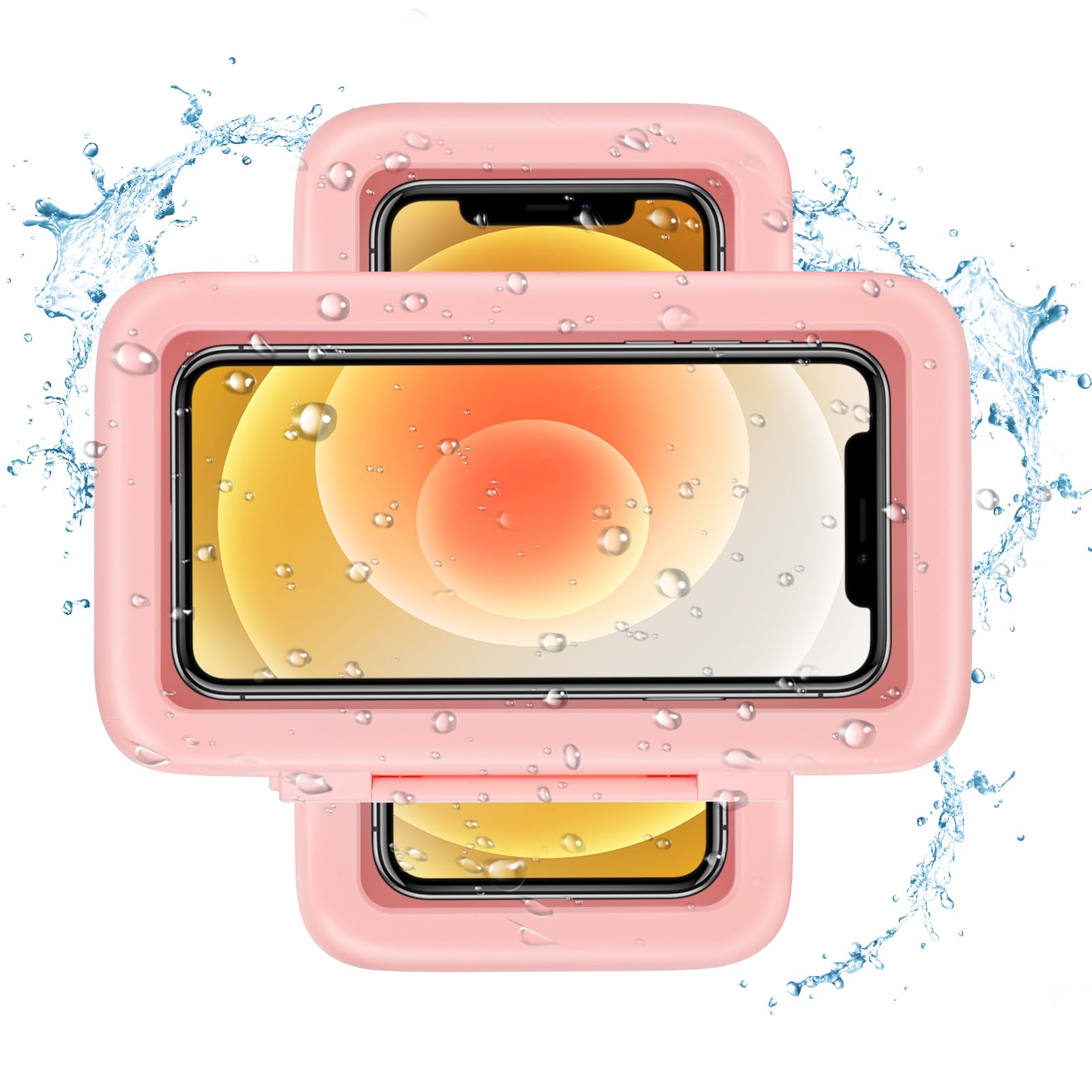 Kunsluck Shower Phone Holder Waterproof, 480 Rotation Shower Phone Mount, Anti-Fog Hd Sensitive Touch Screen Phone Holder For Sh