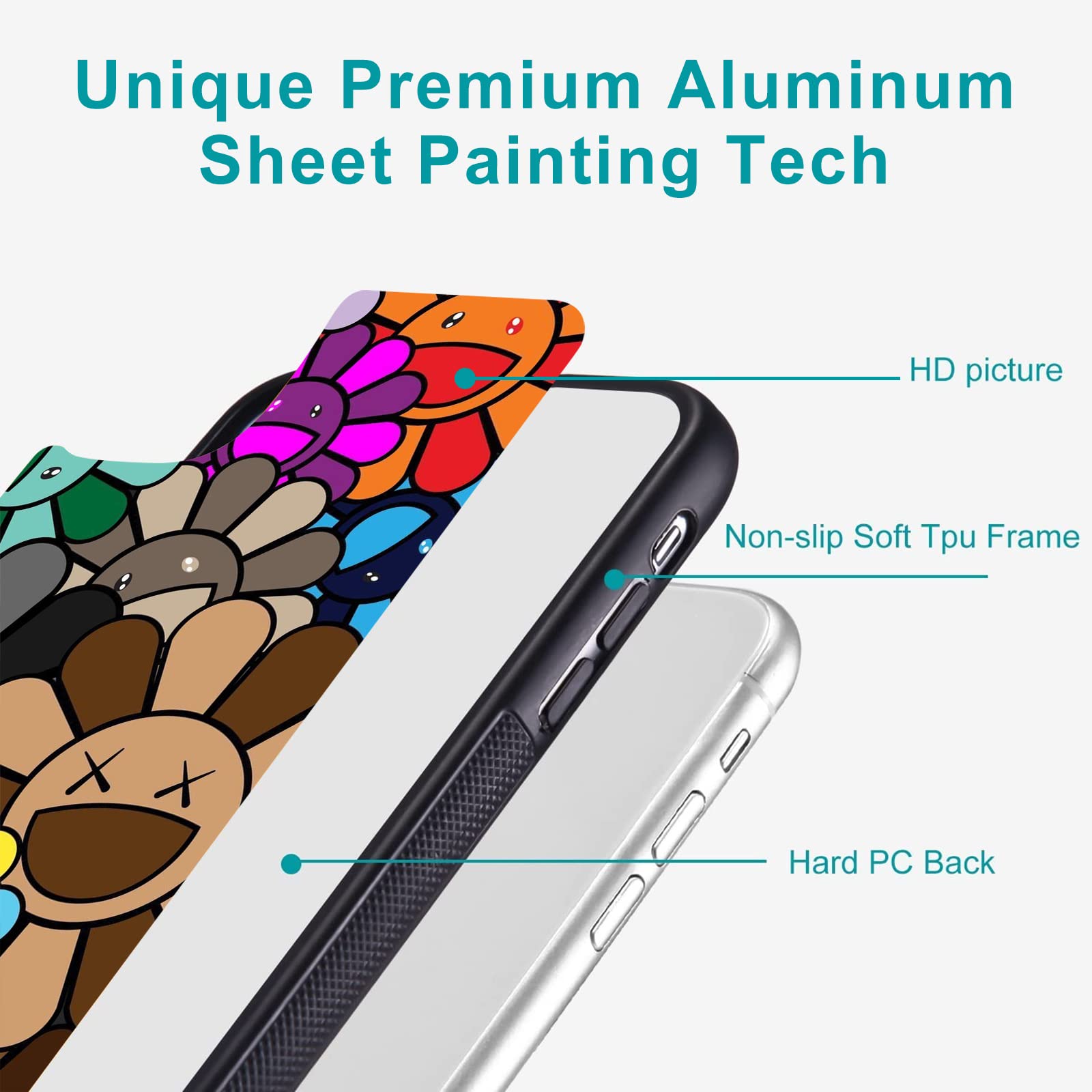 Unnkine Cute Flower Case For Iphone 13 Pro Max Girls Women Lovely Floral Design Soft Tpu Hard Back Shockproof Anti Scratch Prote