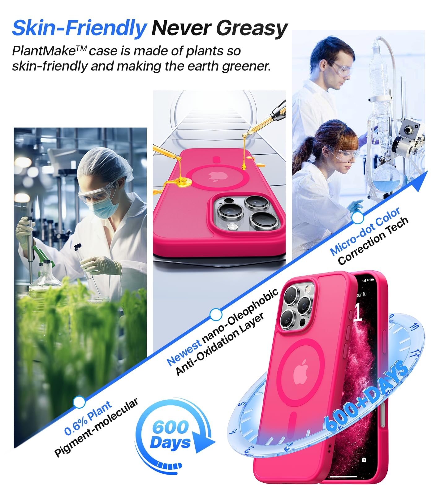 Aulofe Magnetic Shockproof For Iphone 16 Pro Max Case, Skin Friendly[Compatible With Magsafe] [Military Grade Protection] Anti Y