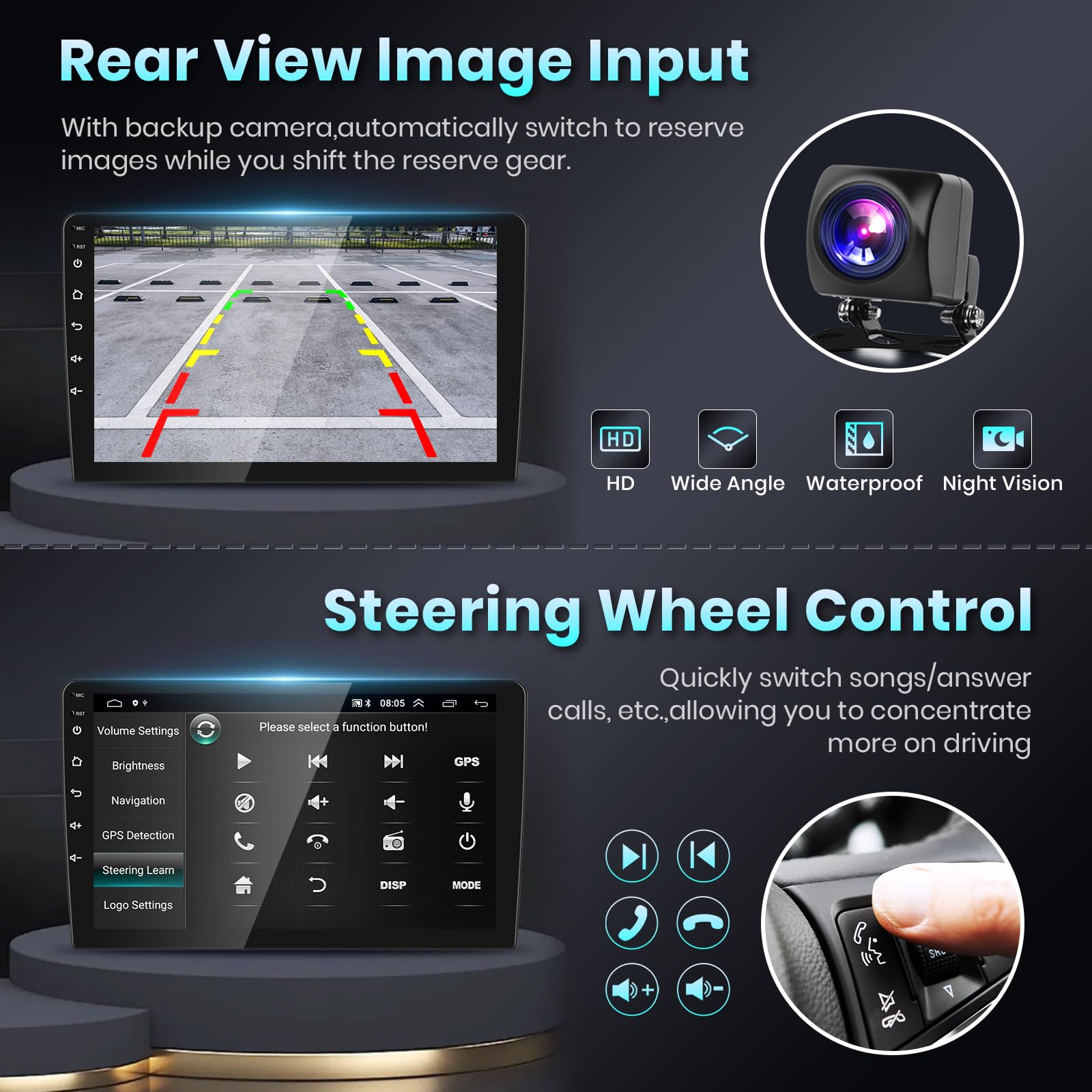 ?Hifi 16Eq? 2G+64G Radio For Honda Crv 2007 2008 2009 2010 2011 Car Stereo With Wireless Carplay Android Auto,9Inch 1080P Hd Ips Touch Screen Bluetooth Gps Wifi Rds Fm Radio Swc Ahd Backup Camera