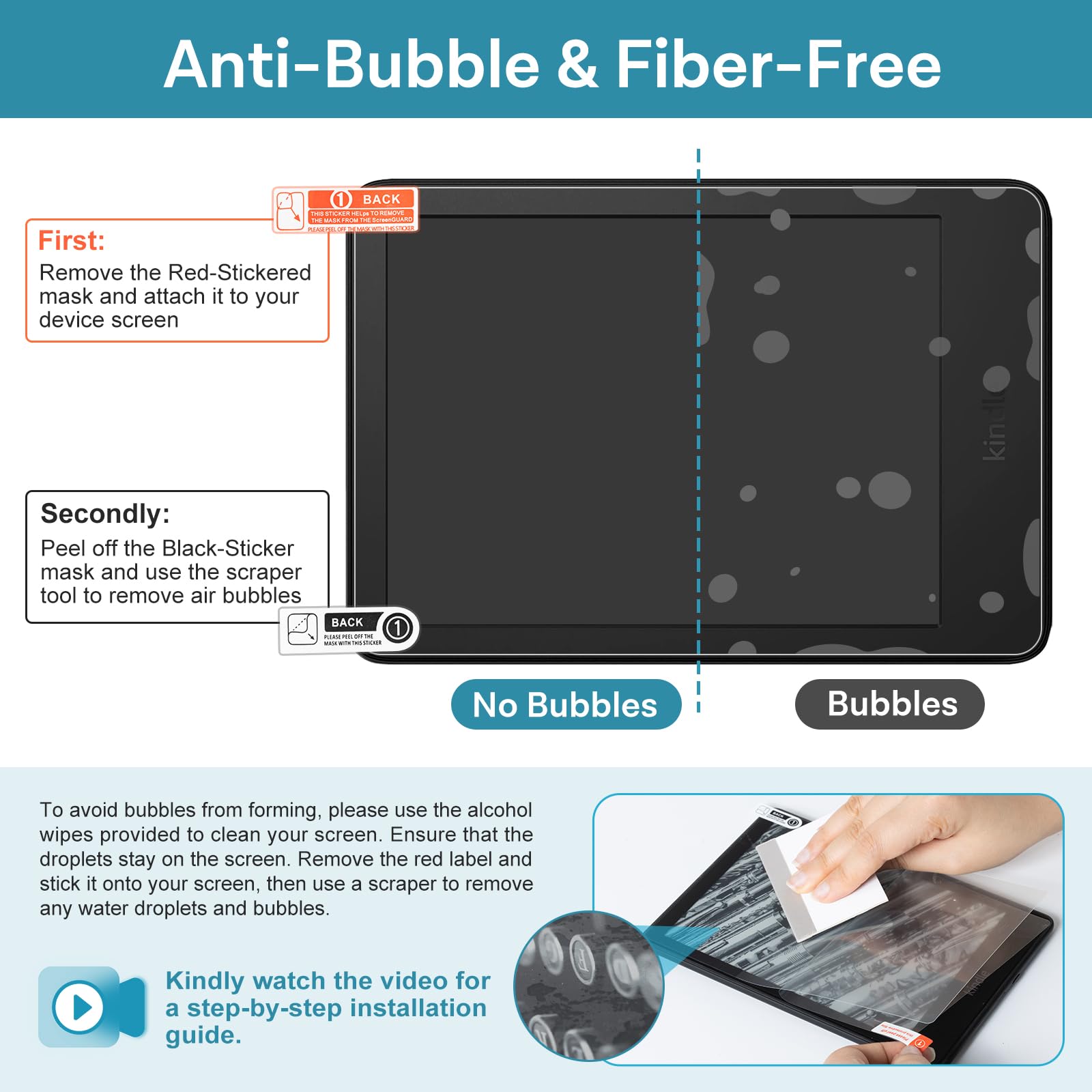 Cobak 3 Pack Anti Glare Matte Screen Protector For 6'' Kindle 11Th Generation 2022 Released, Kobo Nia, And Pocketbook   High Cla