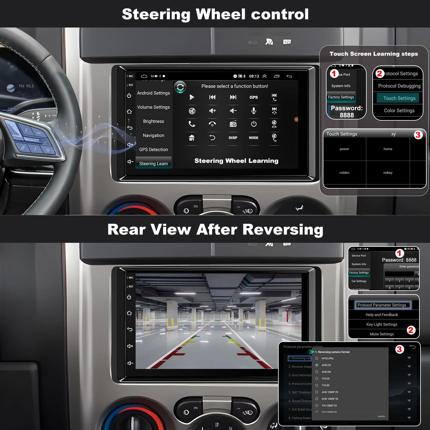 Car Radio For Chevrolet Chevy Silverado Ssr Tahoe 2003-2006, Gmc Sierra Yukon 2003-2006, Hummer H2 2003-2006, 7'' Car Stereo Tou