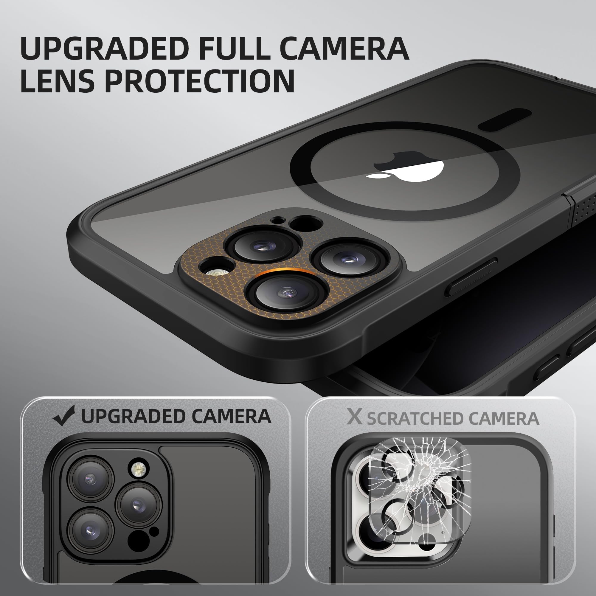 Berfy Magnetic Privacy Case For Iphone 16 Pro Max, Compatible With Magsafe, [Built In Privacy Screen Protector & Upgraded Camera