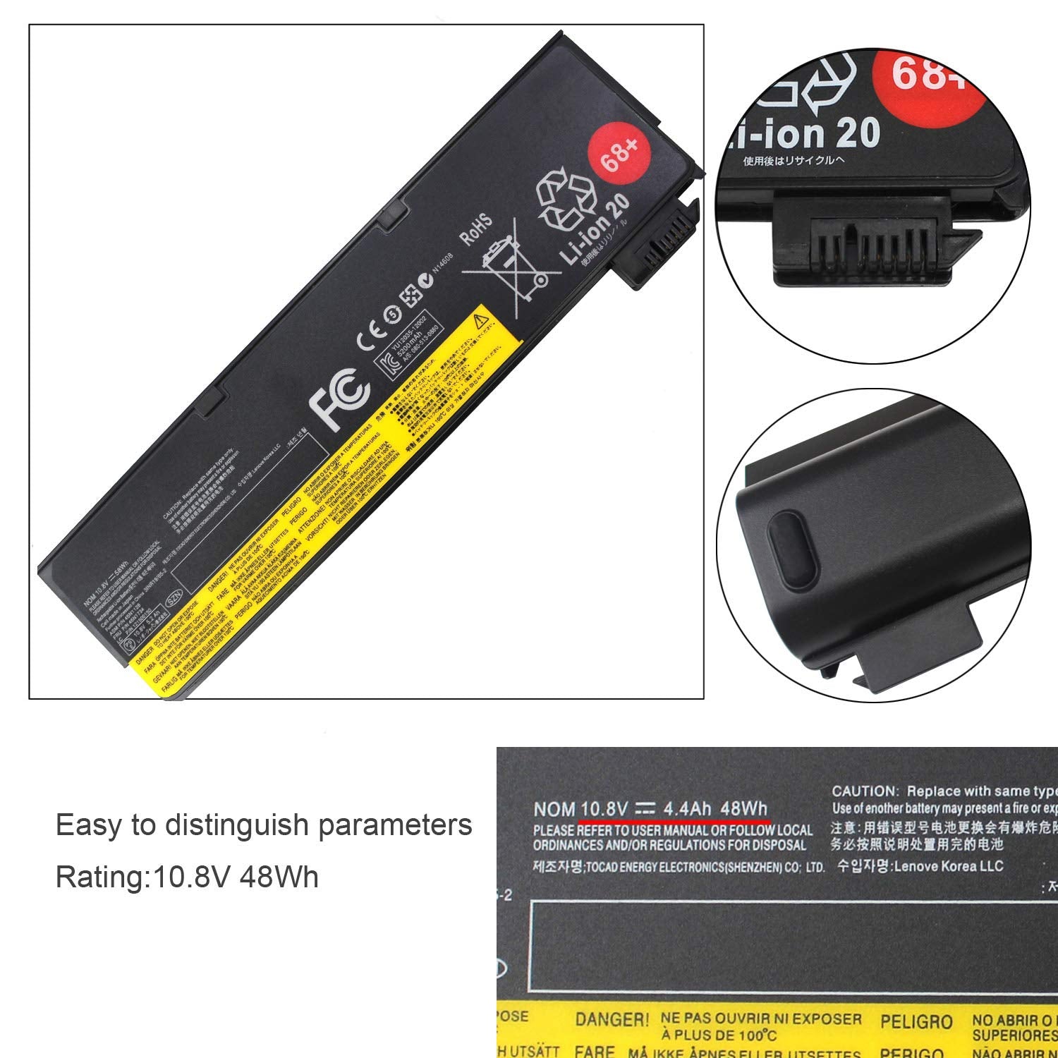 Gomarty X240 6Cell 68+ (0C52862) Battery Compatible With Lenovo T440 T440S T450 T460 T460P T550 T560 W550S X250 X260 X270 45N112