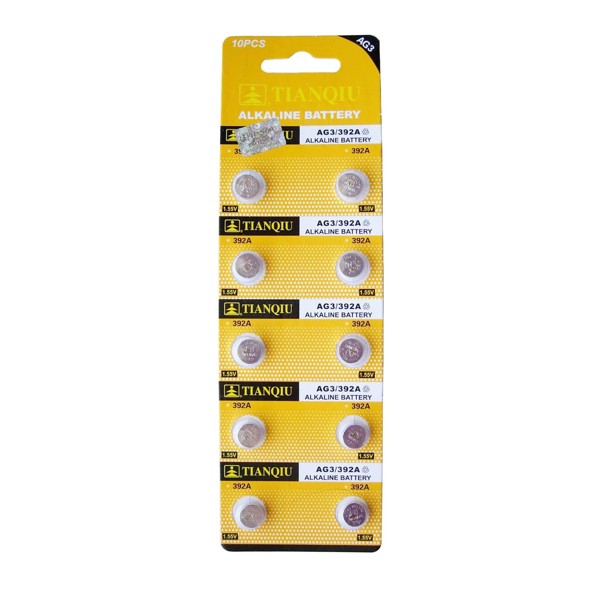 Gernal Tianqiu 10Pcs Ag3 Lr41 392 Sr41Sw Alkaline Battery