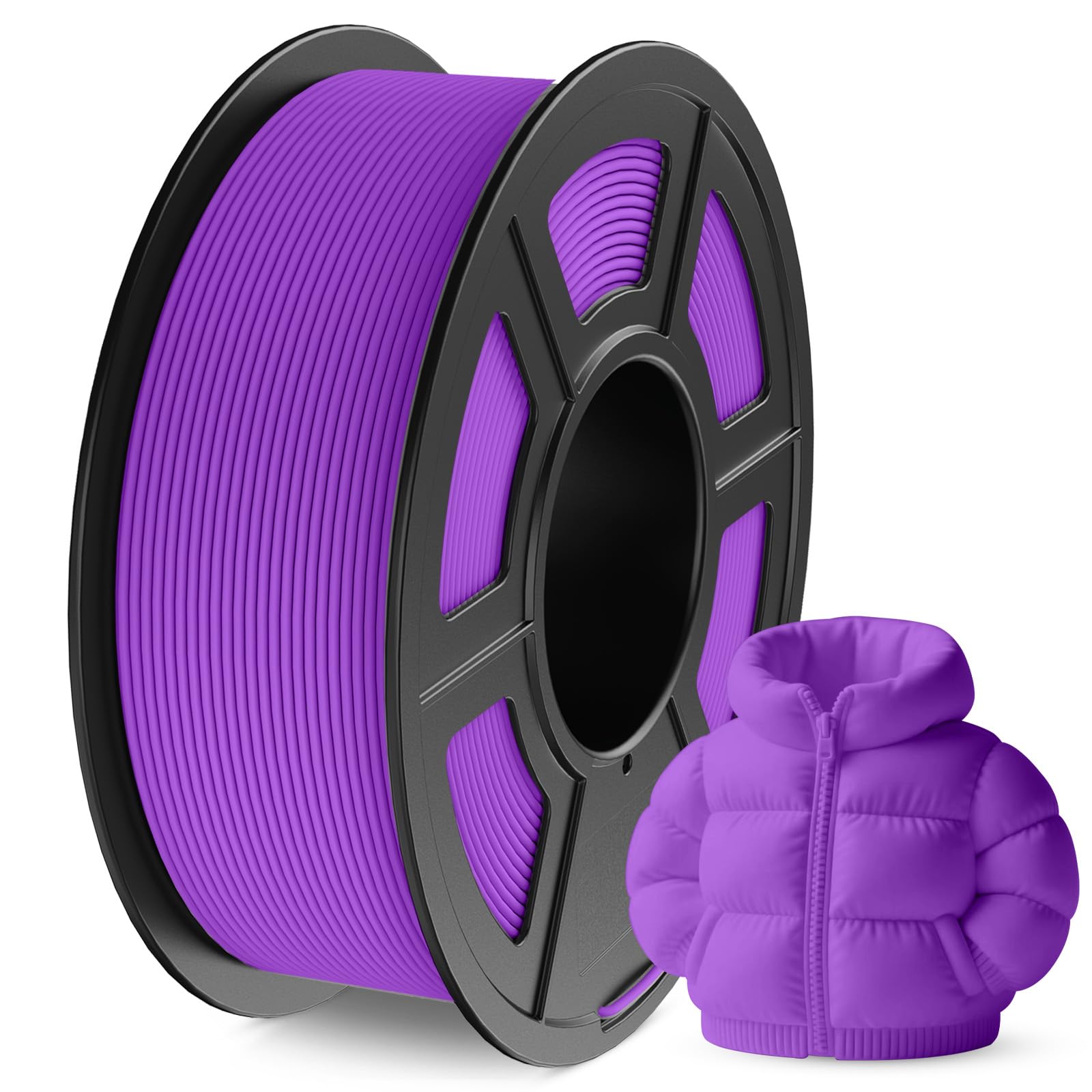 JAYO Matte PLA 3D Printer Filament 1.75mm Purple, Matte Surface Conceals Layer Lines Filament, 1.1kg (2.42 lbs) Spool, Accuracy 