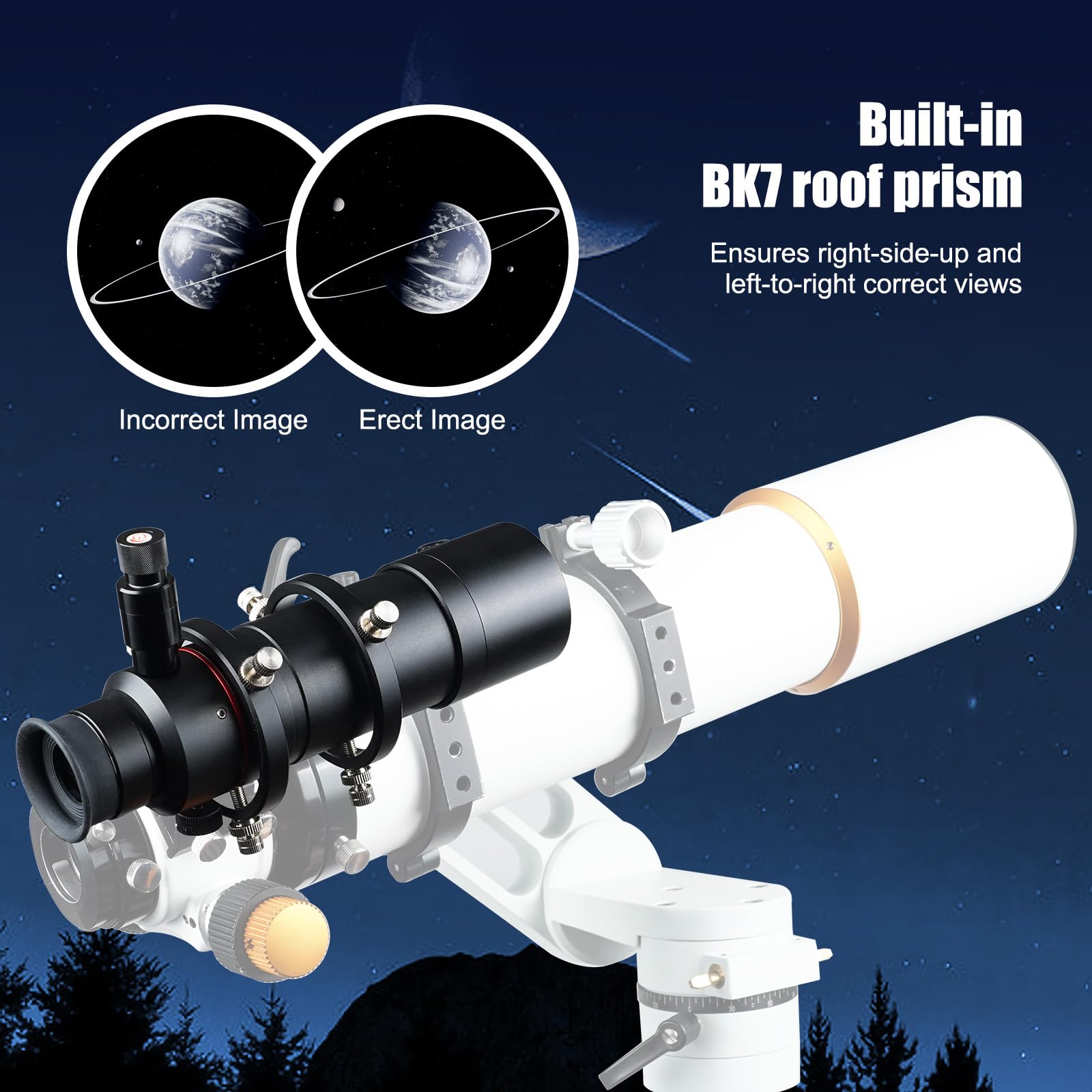 Svbony Sv208 Finder Scope, Straight-Through Corrected Image Fmc Lens With Illuminated, 8X50 Finderscope For Astronomical Telesco