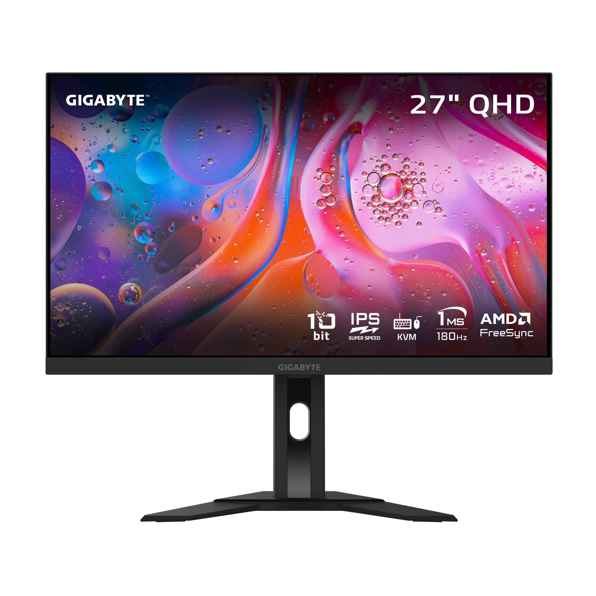Gigabyte   M27Q Advanced (Us)   27'' Ss Ips Gaming Monitor   Qhd 2560X1440 180Hz   1Ms Mprt   Amd Freesync   Type C Kvm   Hdmi,