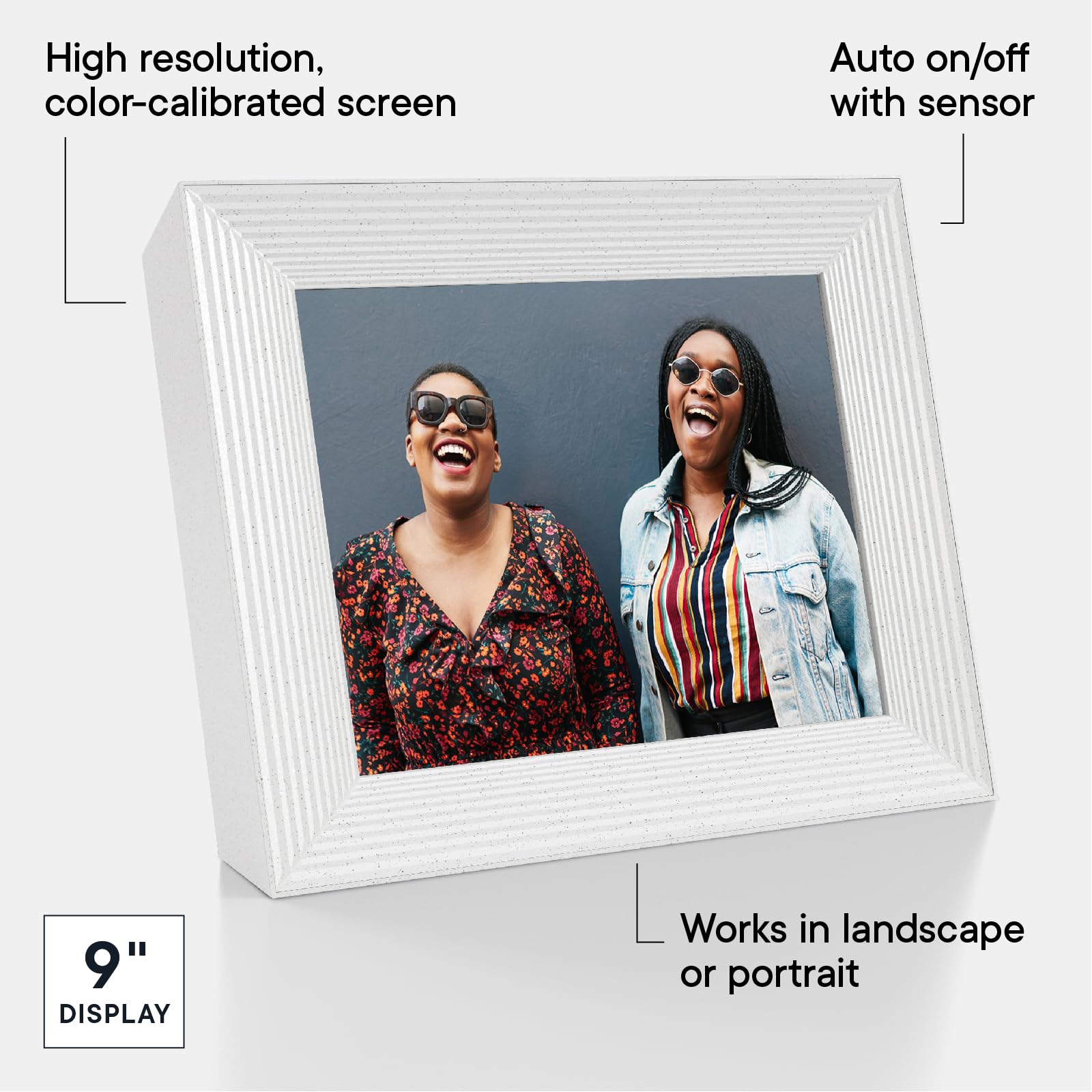 Aura Mason Wifi Digital Picture Frame | The Best Digital Frame For Gifting | Send Photos From Your Phone | Quick, Easy Setup In
