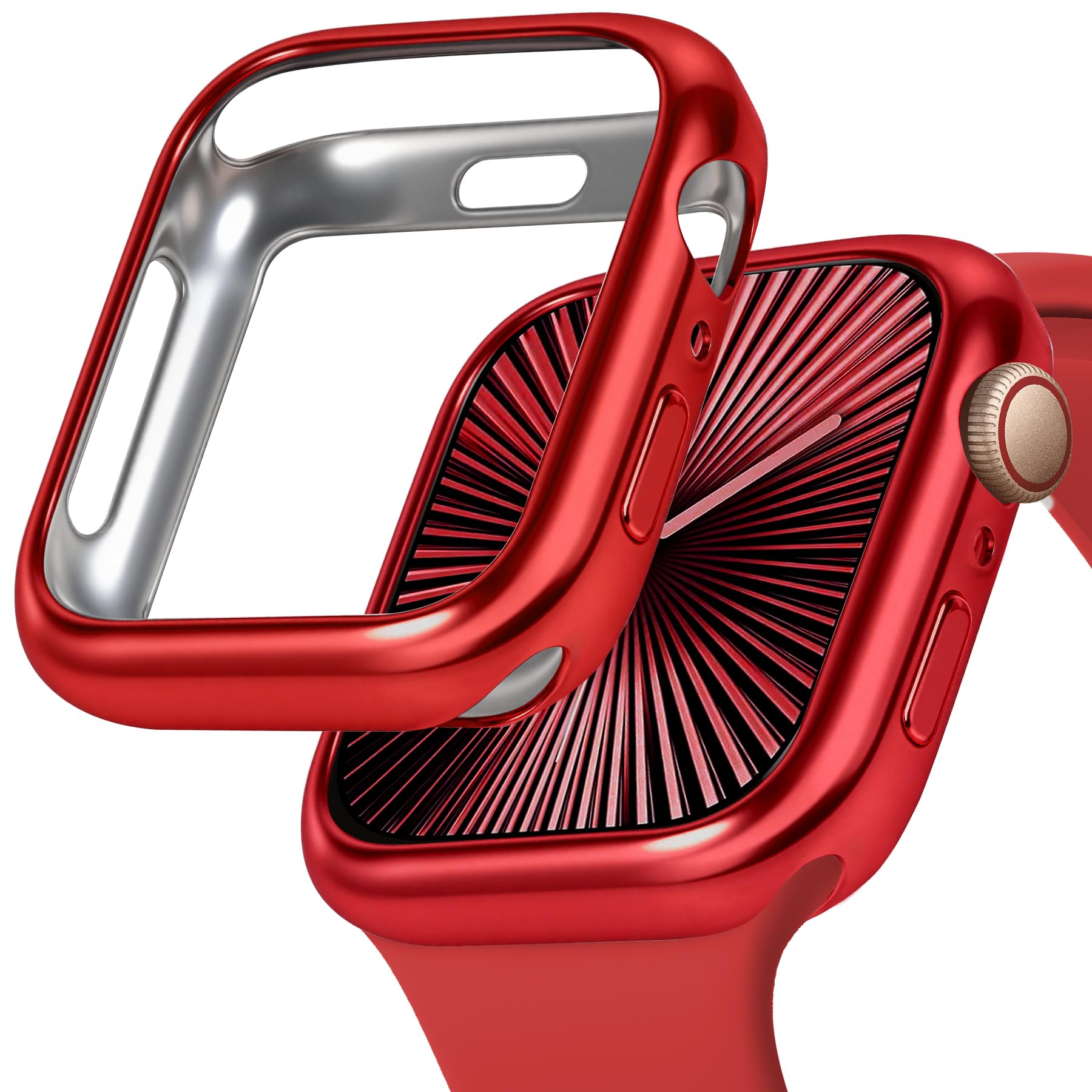 JR.DM Soft Flexible TPU Case Compatible for Apple Watch Series 11 (2025) Series 10 42mm Touchable Screen Lightweight All-Around 