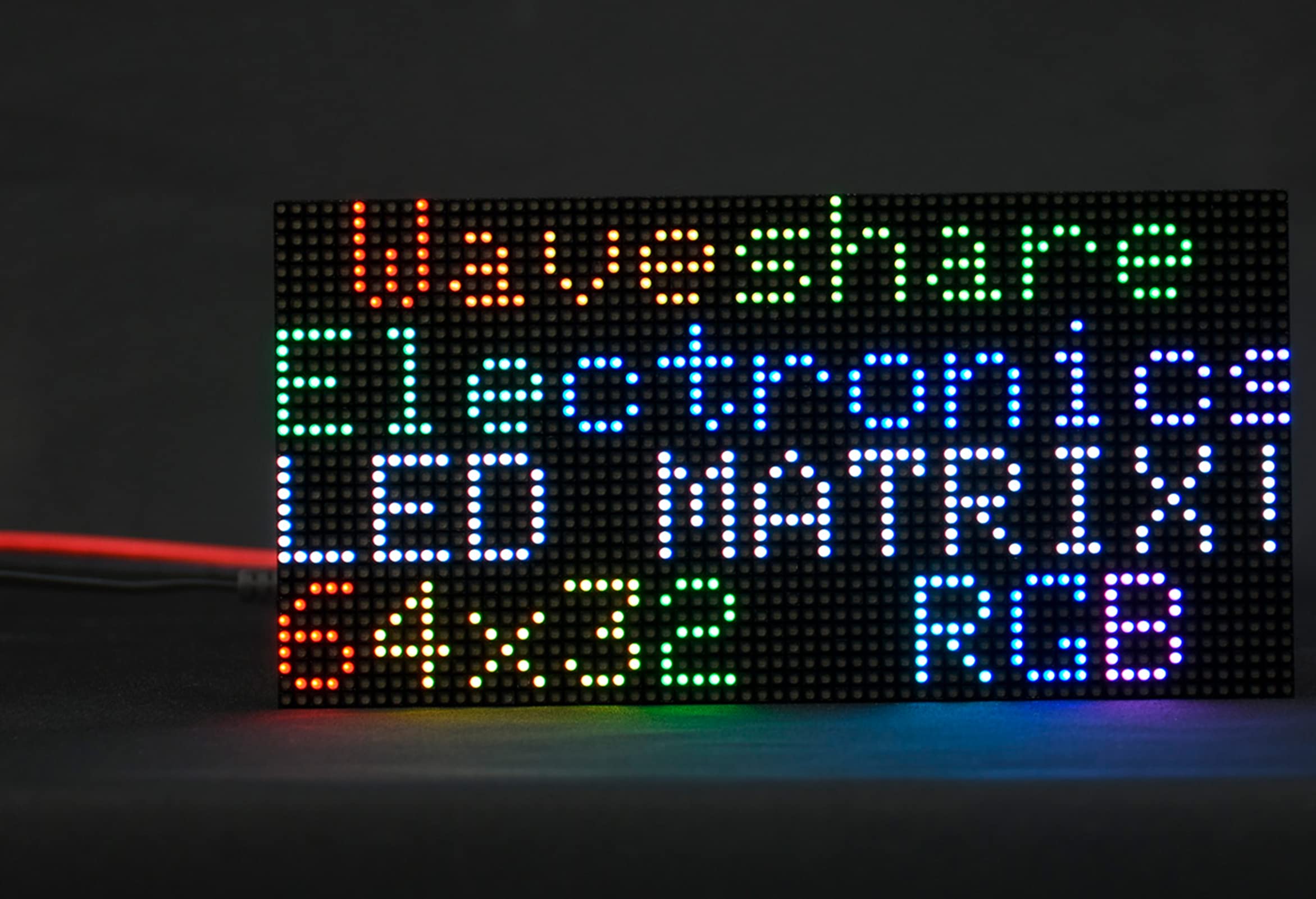 64x32 2048 RGB Full Color LED Matrix Panel 2.5mm Pitch P2.5, Display Text/Colorful Image/Animation Adjustable Brightness Chainab
