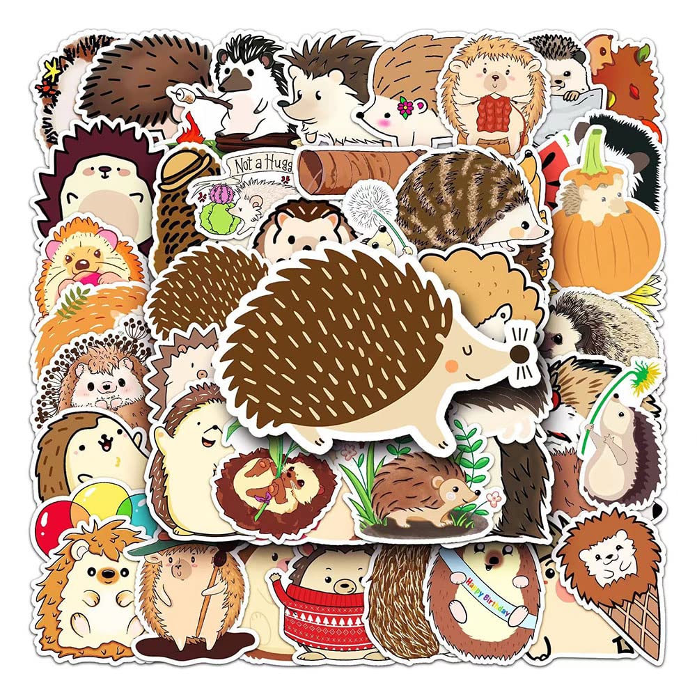 Hedgehog Stickers |50Pcs Hedgehog Waterproof Vinyl Decals For Bike Water Bottles Laptop Bicycle Refrigerator Cup Luggage Compute