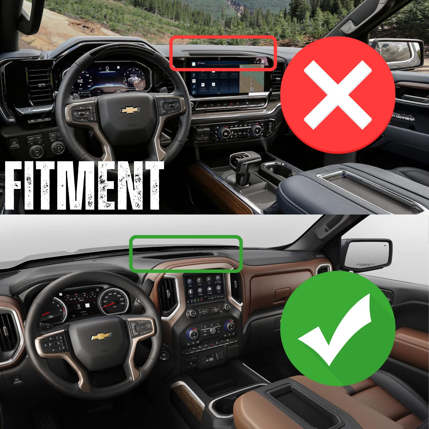 Bulletpoint Metal Dash Mount Phone Holder Compatible With 2019+ Chevrolet Silverado Gmc Sierra Multi Device Dash Mount With 20Mm