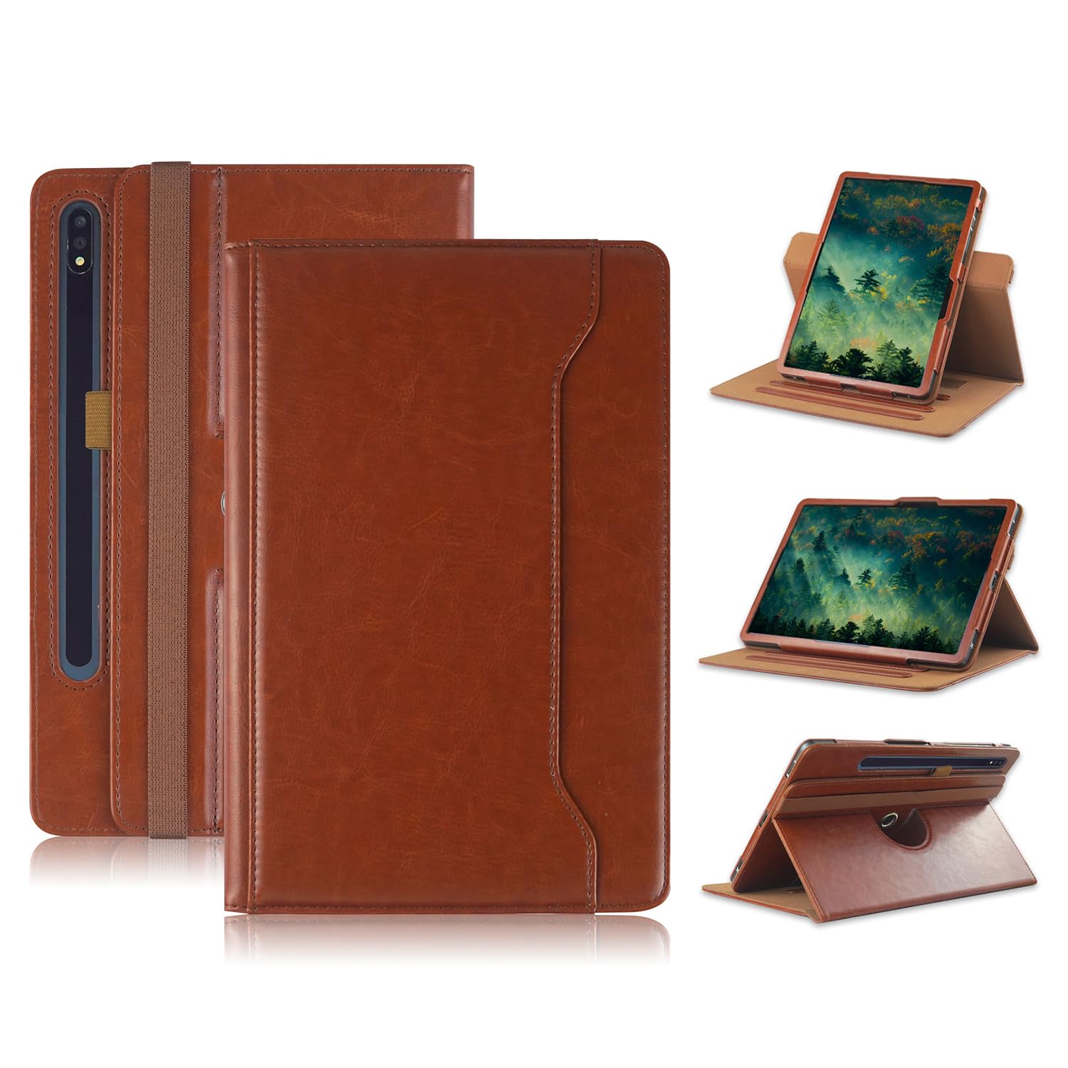 Yiernuo Case Compatible With Tablet Samsung Galaxy Tab S9 Fe Plus S9 Plus S8 Plus S7 Fe S7 Plus 12.4 Inch,Cover 360 Rotating Sta