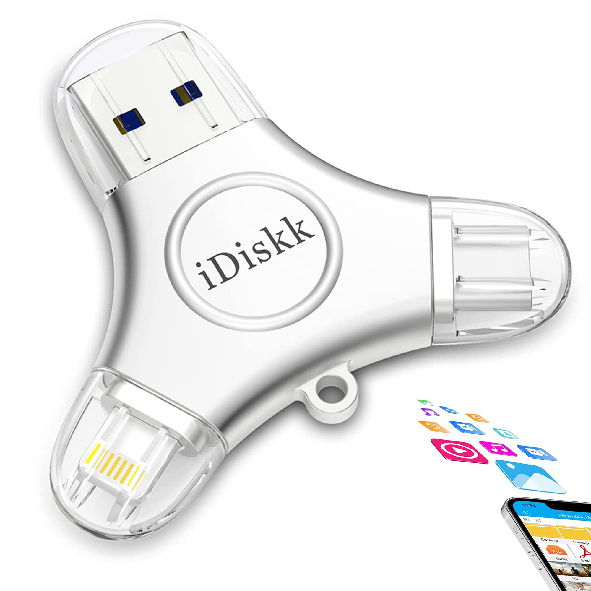 App*Le Certified Idiskk 1Tb Iphone 16 And 15 Photo Flashdrive For Iphone Photo Stick Usb  C Ipad Pro Android Samsung For Iphone 15/14/14 Pro/13/13 Pro/12 Pro/12/11, Thumb Drive Ffor Iphone Photos