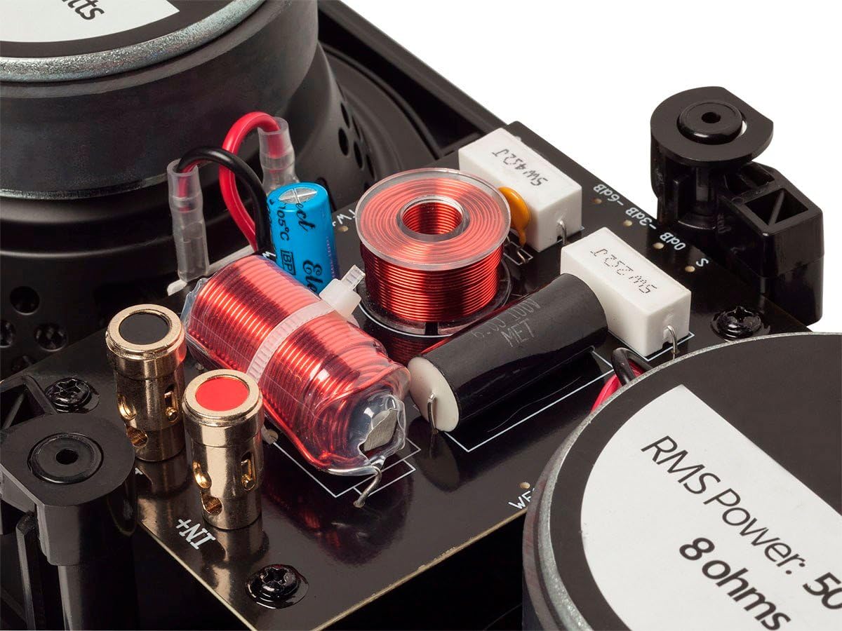 Monoprice 2 Way Carbon Fiber In Wall Center Channel Speaker   Dual 5.25 Inch (Single) Easy Install For Home Theater   Alpha Seri