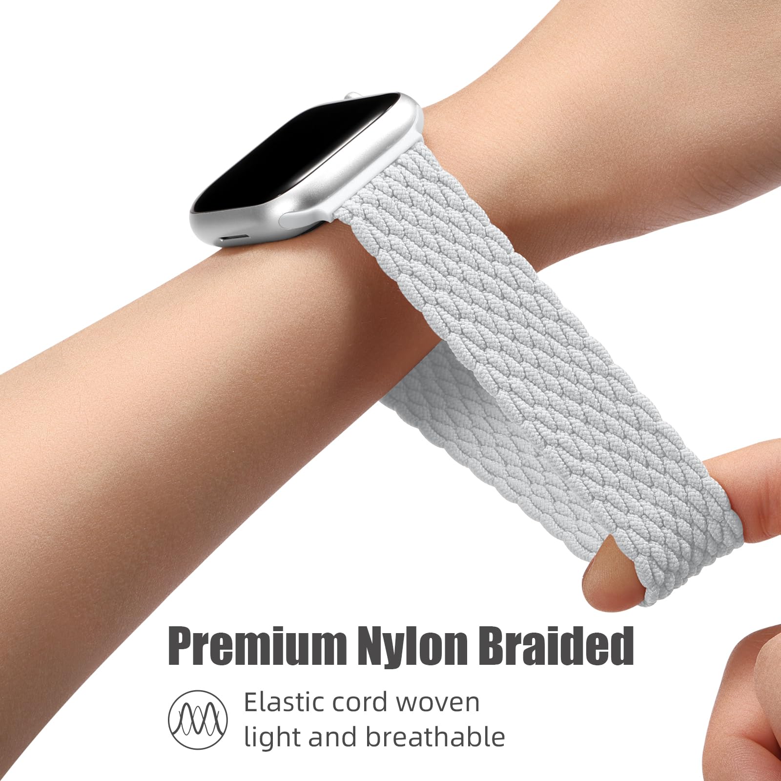 Charlam Sport Loop Compatible With Apple Watch Band 38Mm 40Mm 41Mm 42Mm 44Mm 45Mm 46Mm 49Mm Men Women,Adjustable Magnetic Stretc