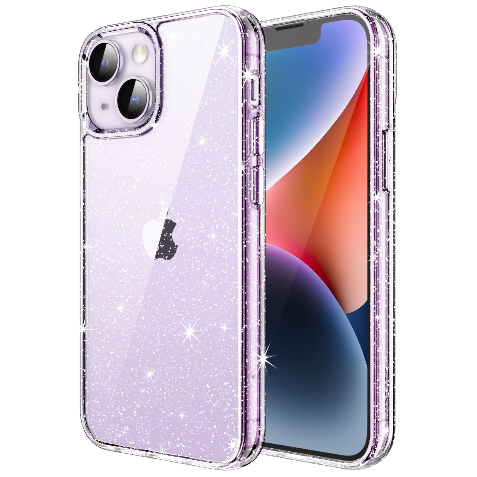 JETech Glitter Case for iPhone 14 Plus 6.7-Inch, Bling Sparkle Shockproof Phone Bumper Cover, Cute Sparkly for Women and Girls (