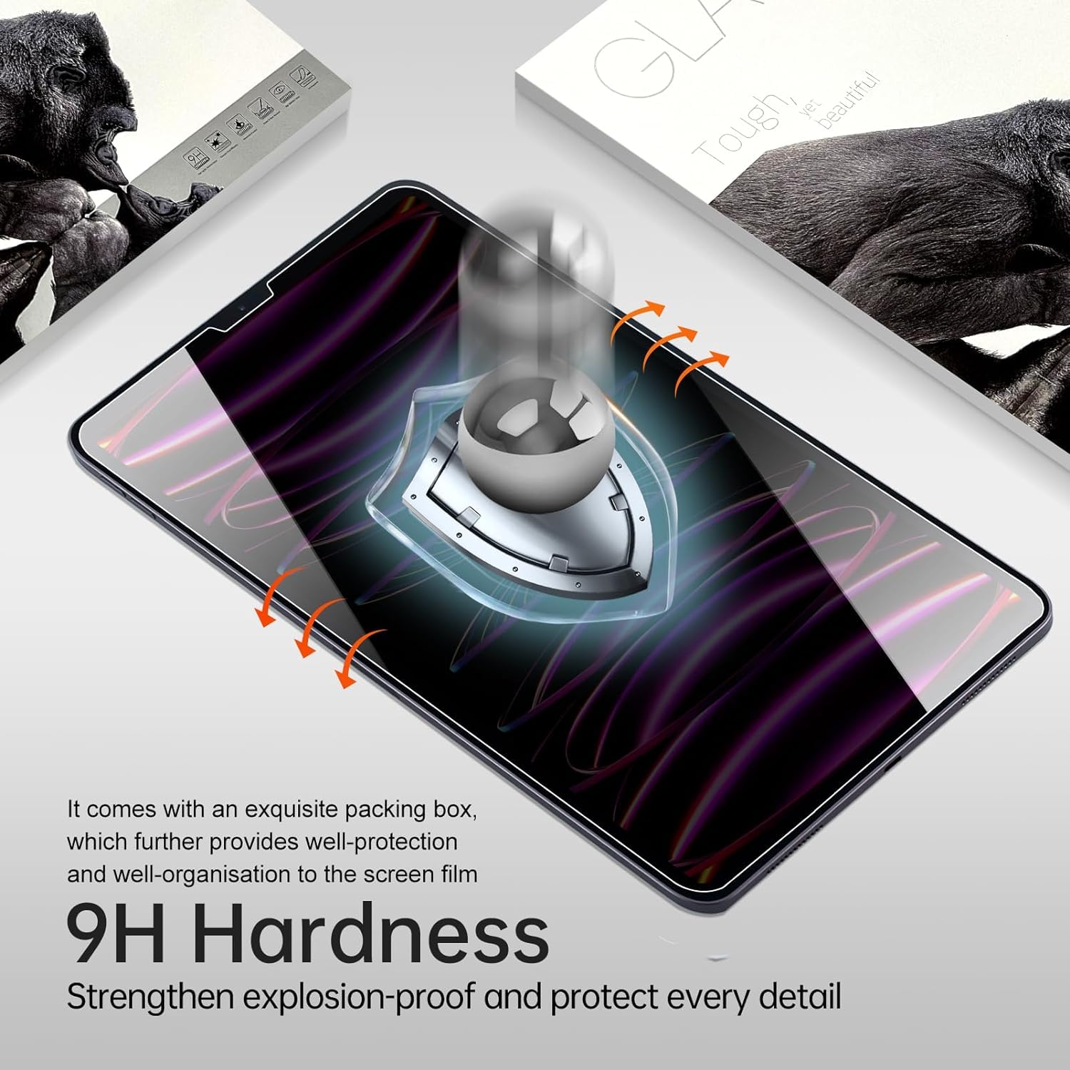 Yongmai Privacy Screen Protector For Ipad Pro 12.9Inch 6Th/5Th/4Th/3Rd Gen 2018 2022, Anti Spy Tempered Glass Film For Ipad 12.9