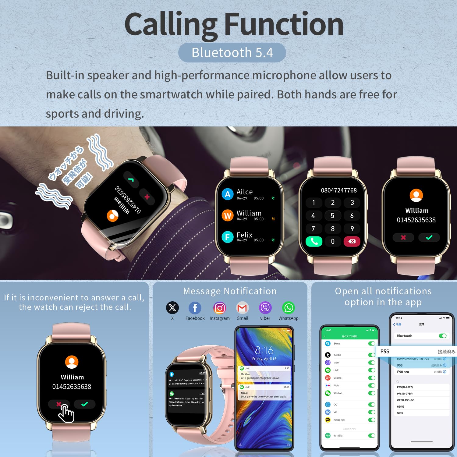 Zyvicxfj Smart Watch 1.8 Inch Large Screen For Men Women Bluetooth 5.4 Pedometer Watch Sport Watch Multi-Sport Modes Talk/Messag