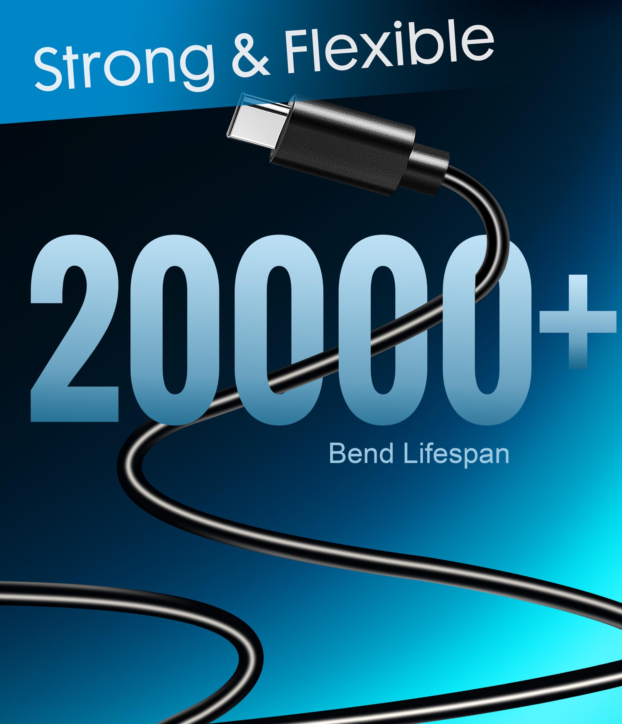 2Pack 2 In 1 6.6Ft Usb C To Lightning And Usb C Charger Cable Multiple Fast Charging Cord Compatible With Iphone 15 14 13 12 11 Pro Max Mini, Ipad, Ipod, Samsung, Google   Black