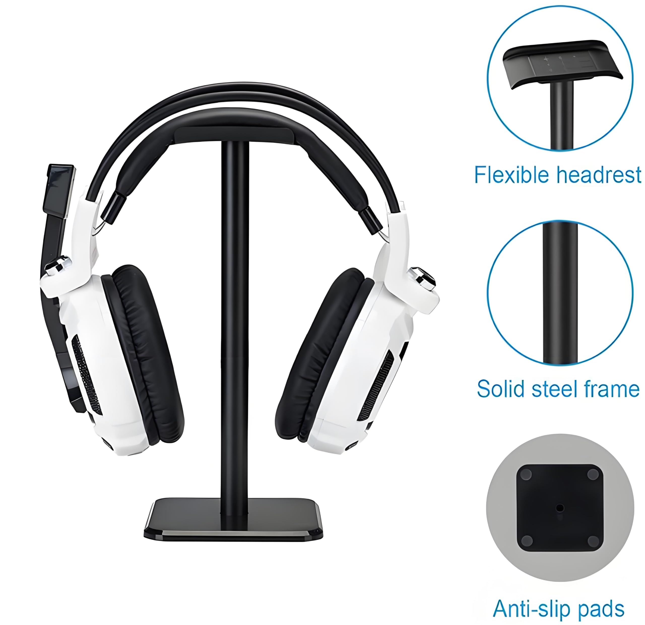 Headphone Stand, Universal Aluminum Metal Holder For Airpods Max, Hyperx Cloud Ii, Xbox One, Turtle Beach, Sennheiser, Sony, Bos