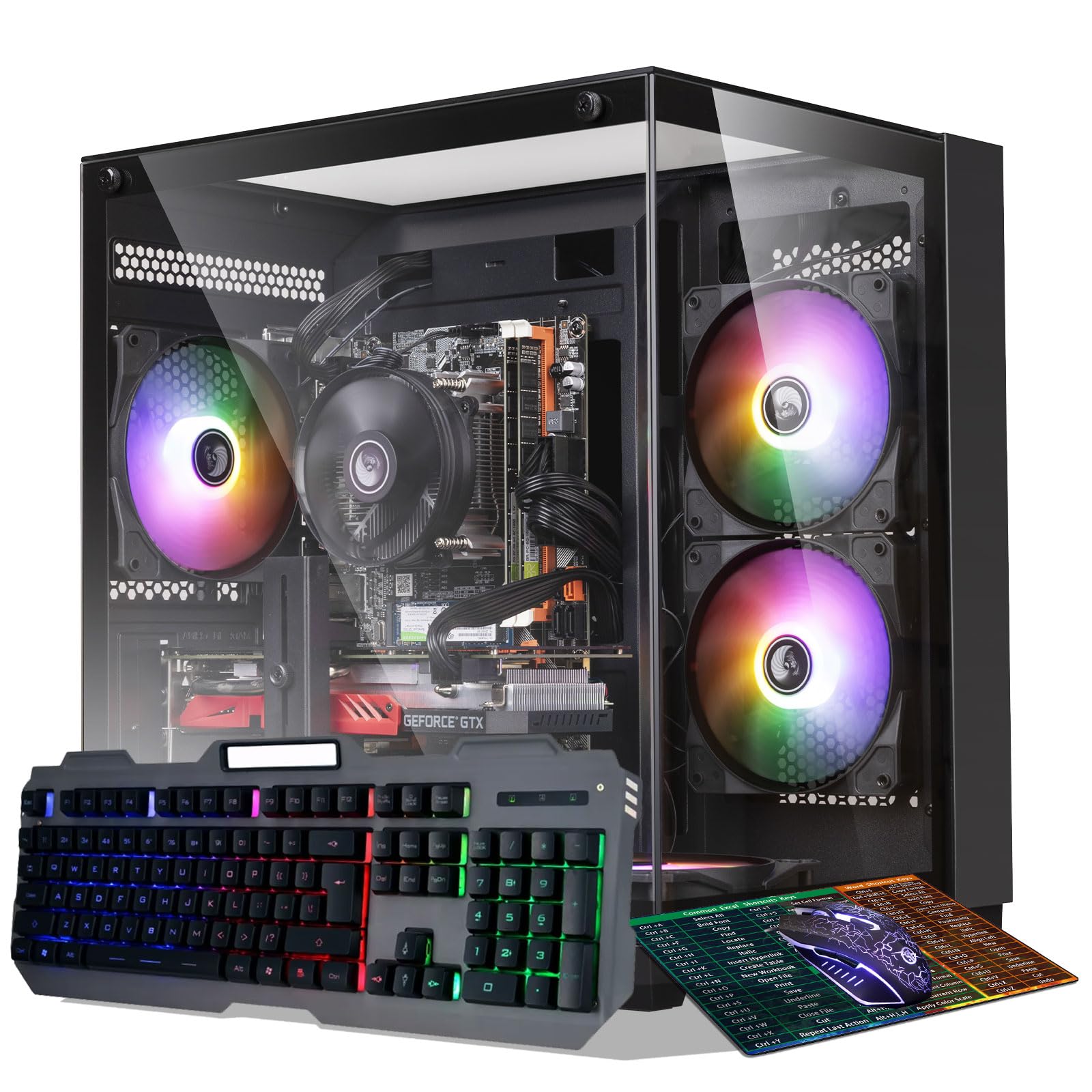 Prebuilt Gaming PC Desktop Computer,Core i7 7700 Desktop,Operating at A Frequency of 3.6-4.2 GHz,RTX 4060 Graphics Card with 8GB