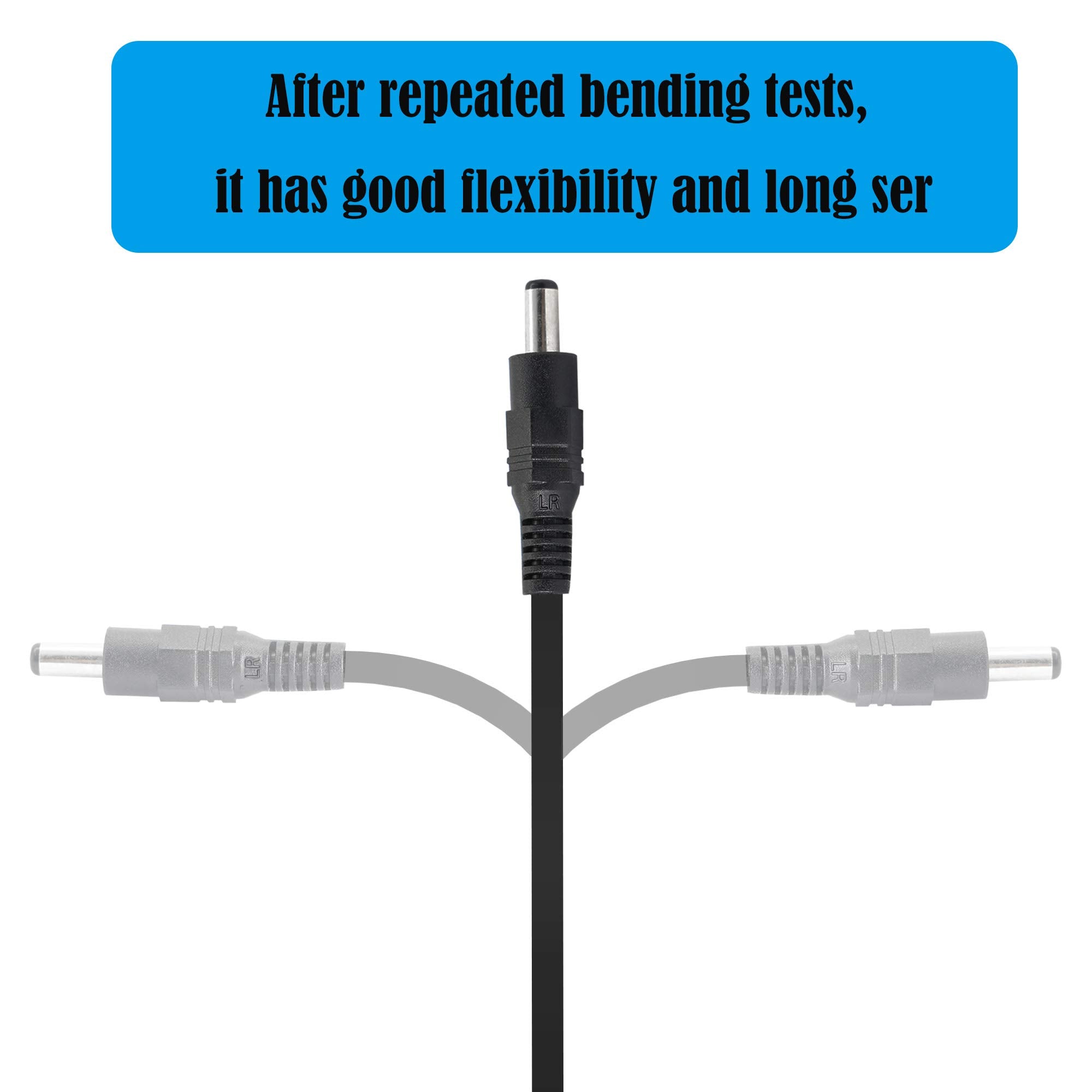 Gintooyun Dc Y Splitter Cable 1 Male To 2 Female,5.5Mm X 2.1Mm Dc Power Extension Adapter Cable,For Cctv Surveillance Cameras,Su