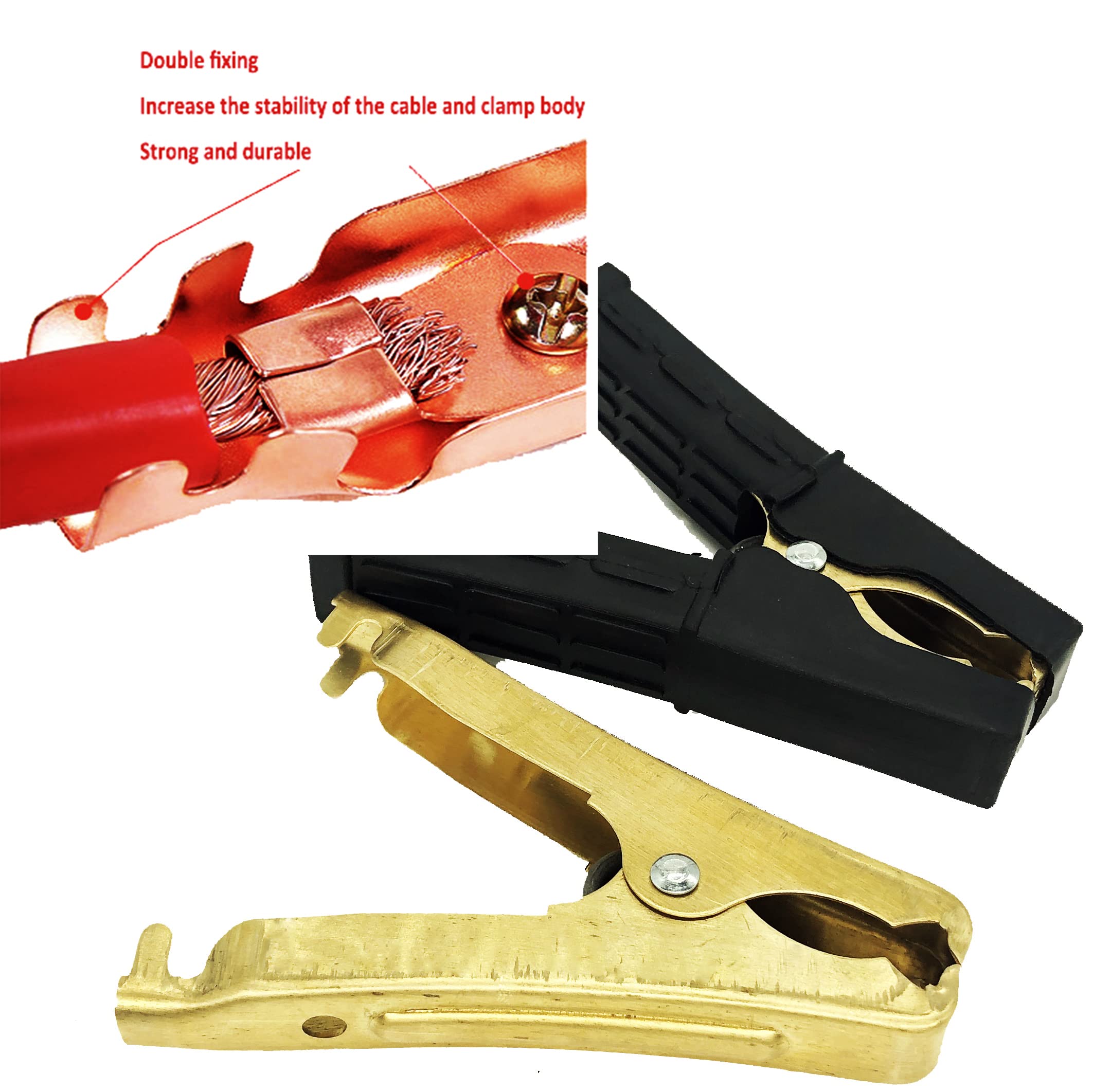 Jumper Cable Battery Clamps Crocodile Clamp Pure Copper 100A/800A/1500A Car Battery Charger Clamps Power Replacement Battery All