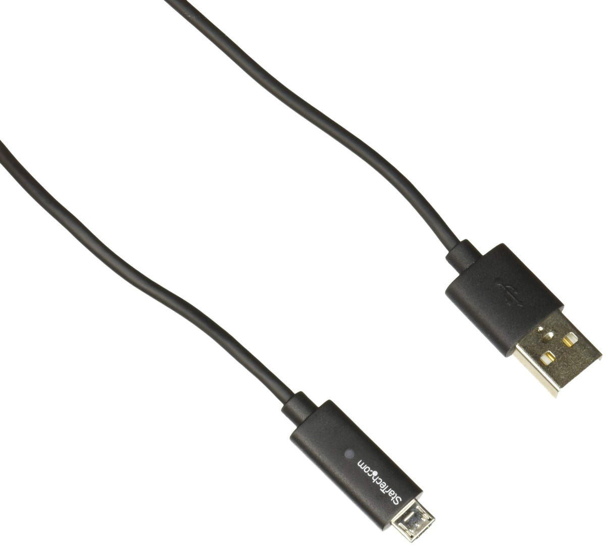 StarTech.com 1m / 3ft USB to Micro USB Cable with LED Charging Light   M/M USB to Micro USB Charging Cable   USB Charger Cable (USBAUBL1M)