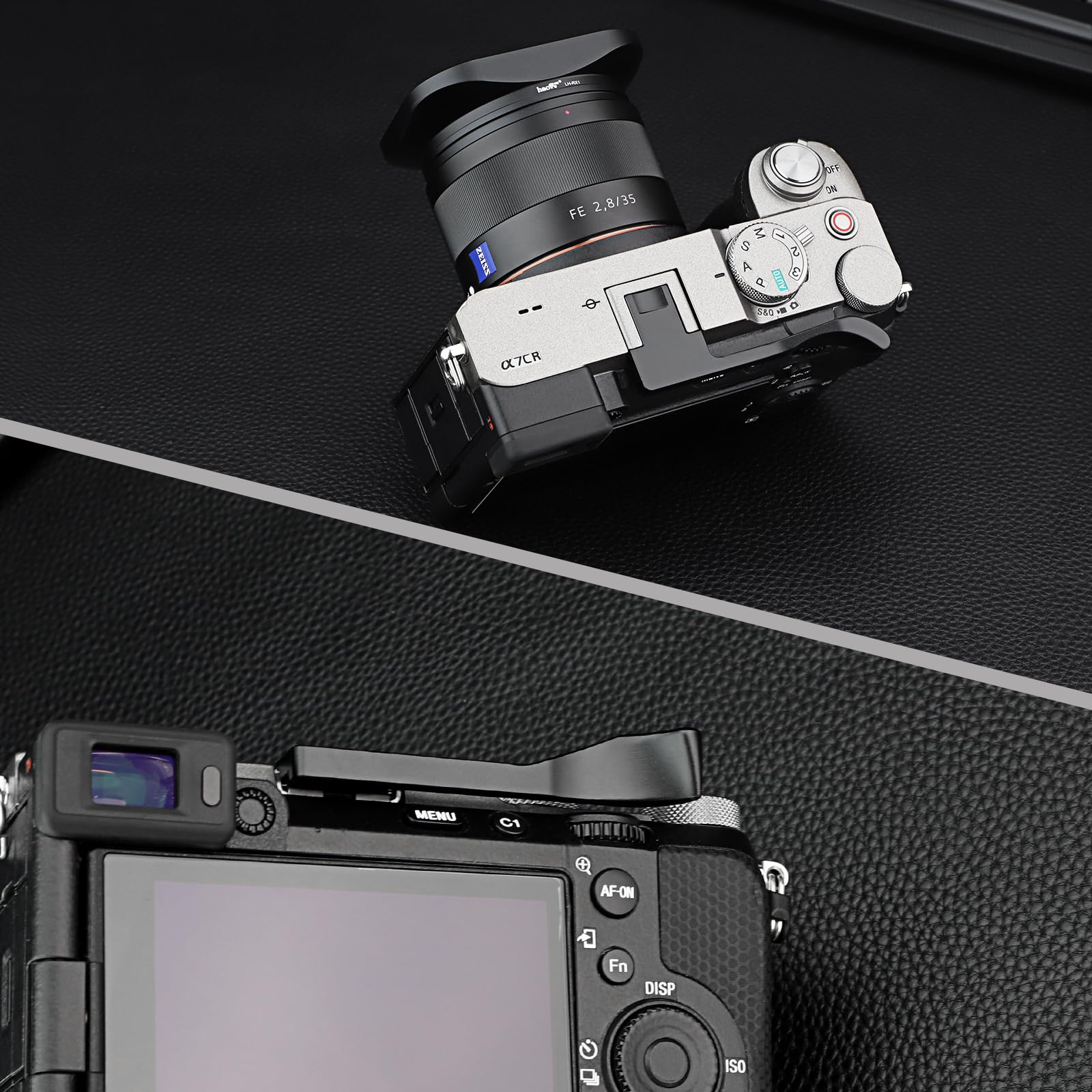 Haoge Metal Thumb Up For Sony A7Cii,A7Cr Alpha 7Cii,Ilce 7Cii,A7Cr Digital Camera Accessories Black Thb A7Cii B Hot Shoe Rest Ha